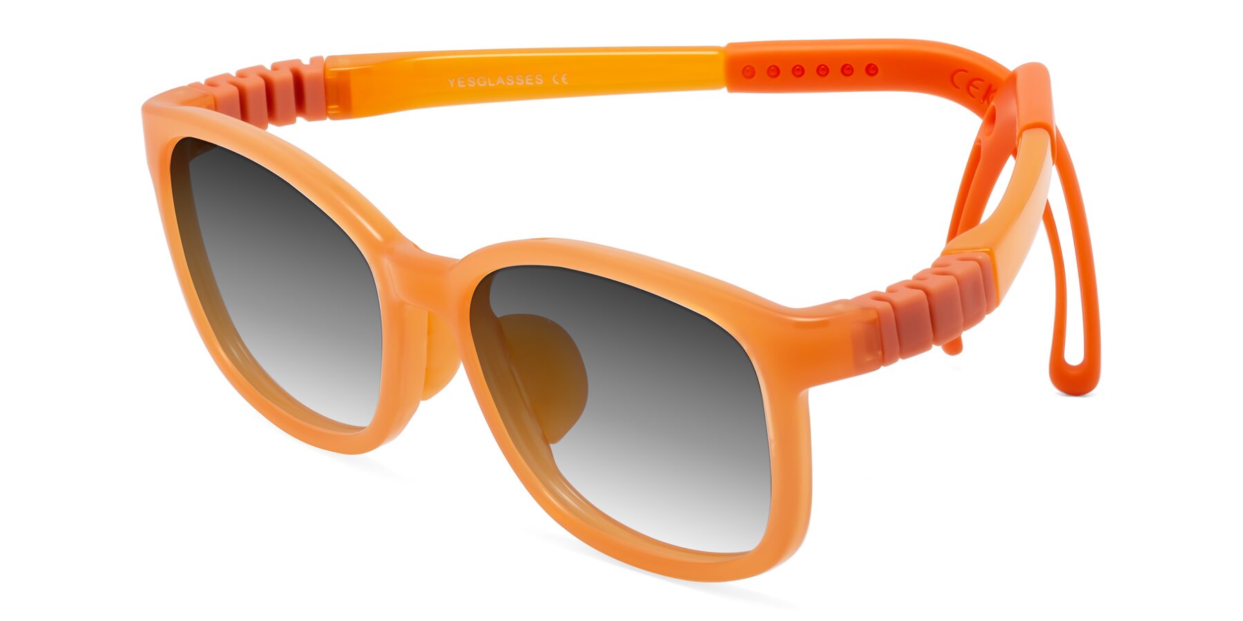 Angle of Hesper in Hunter Orange with Gray Gradient Lenses