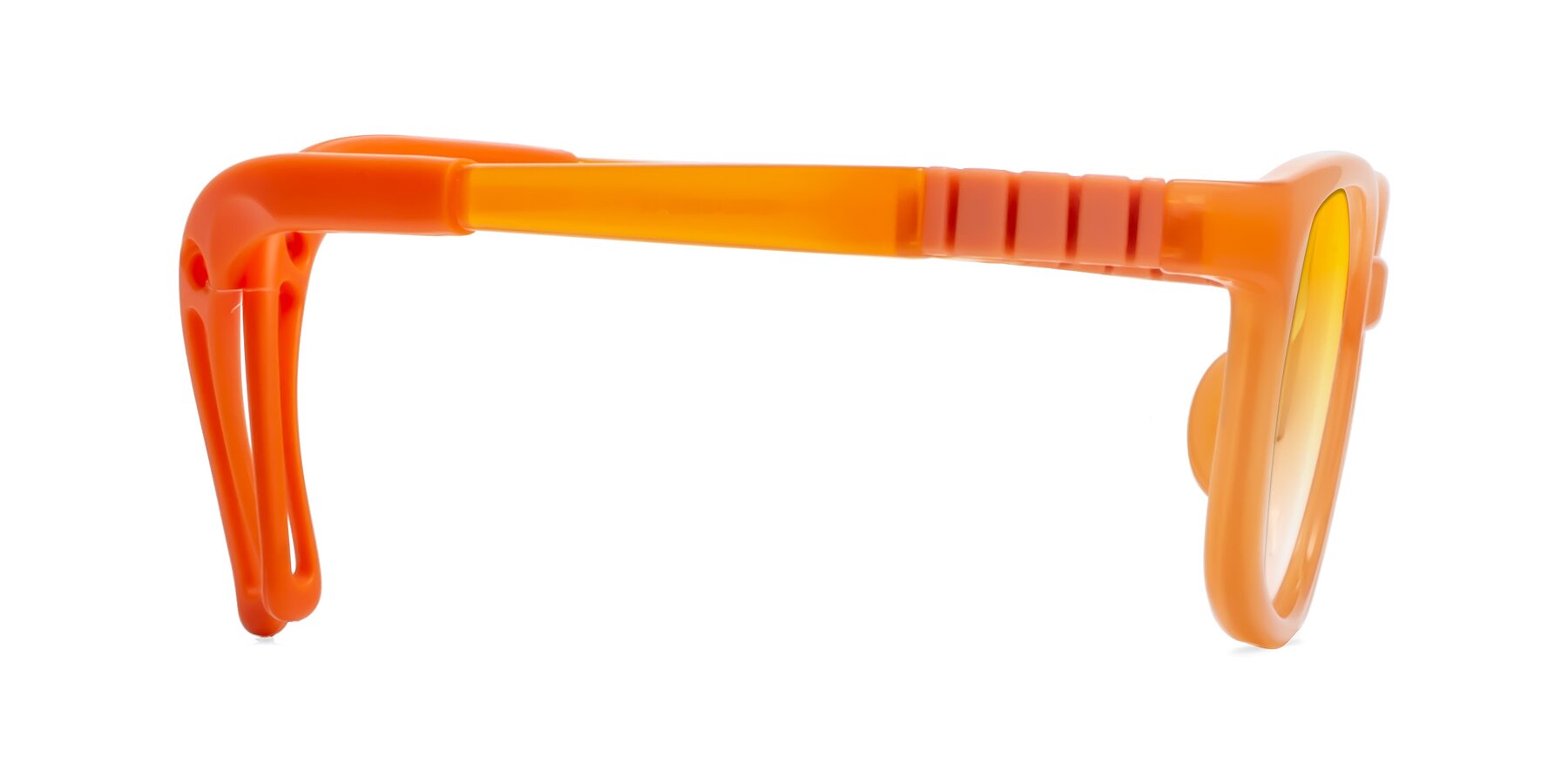 Side of Hesper in Hunter Orange with Yellow Gradient Lenses