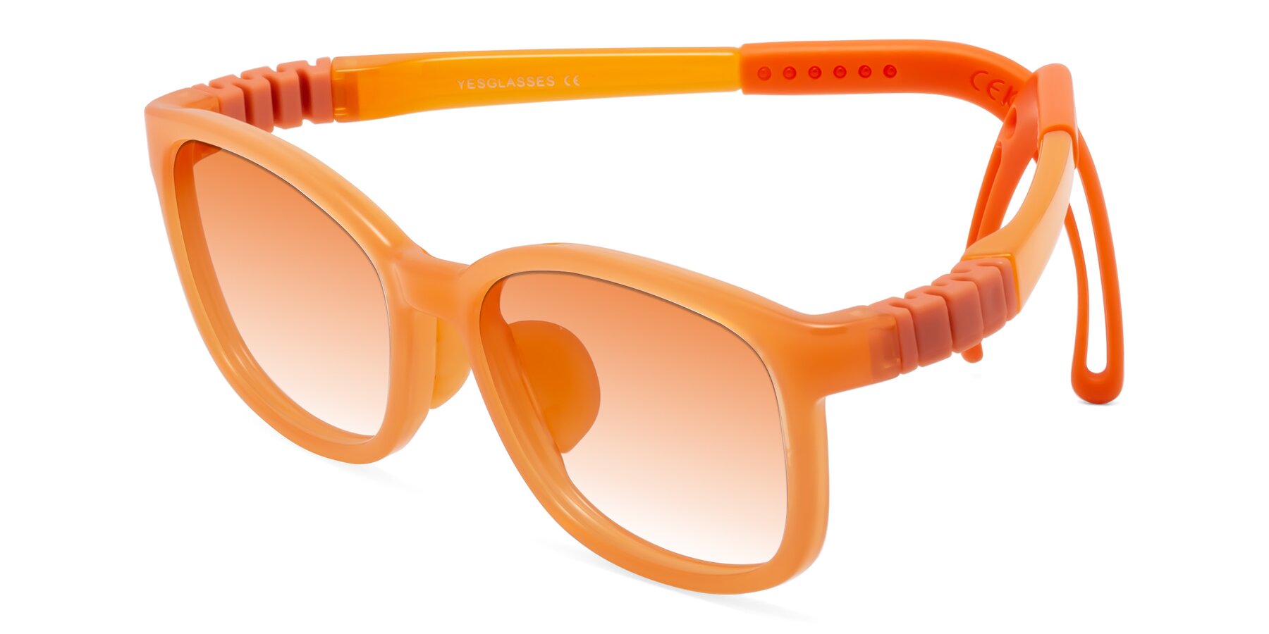 Angle of Hesper in Hunter Orange with Orange Gradient Lenses