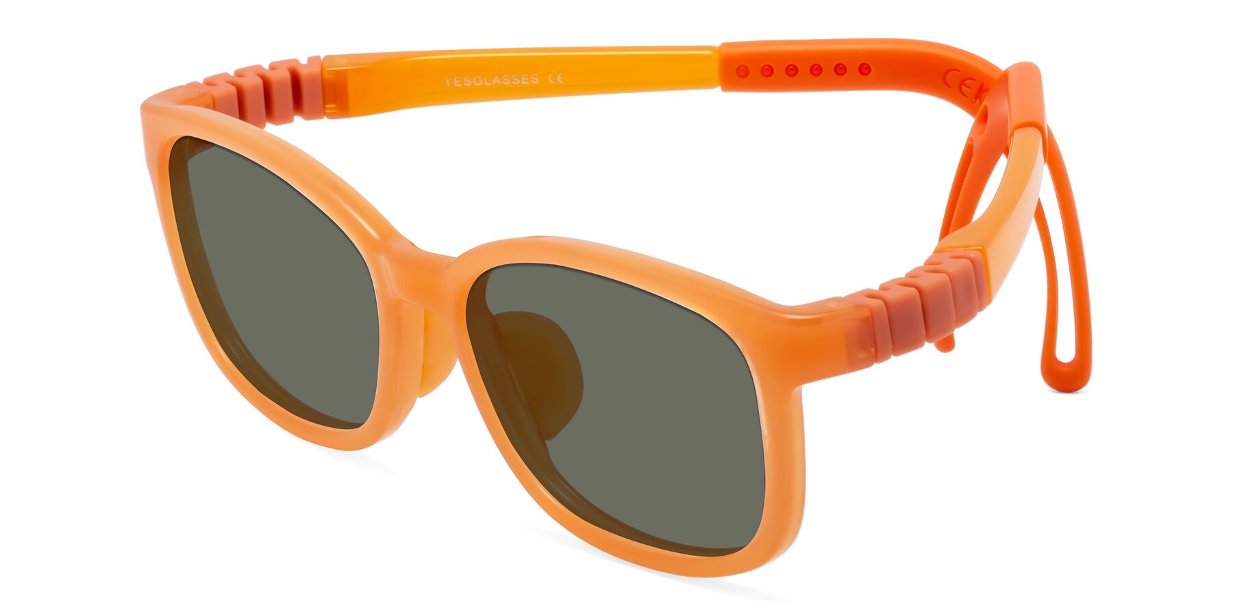 Angle of Hesper in Hunter Orange with Gray Polarized Lenses