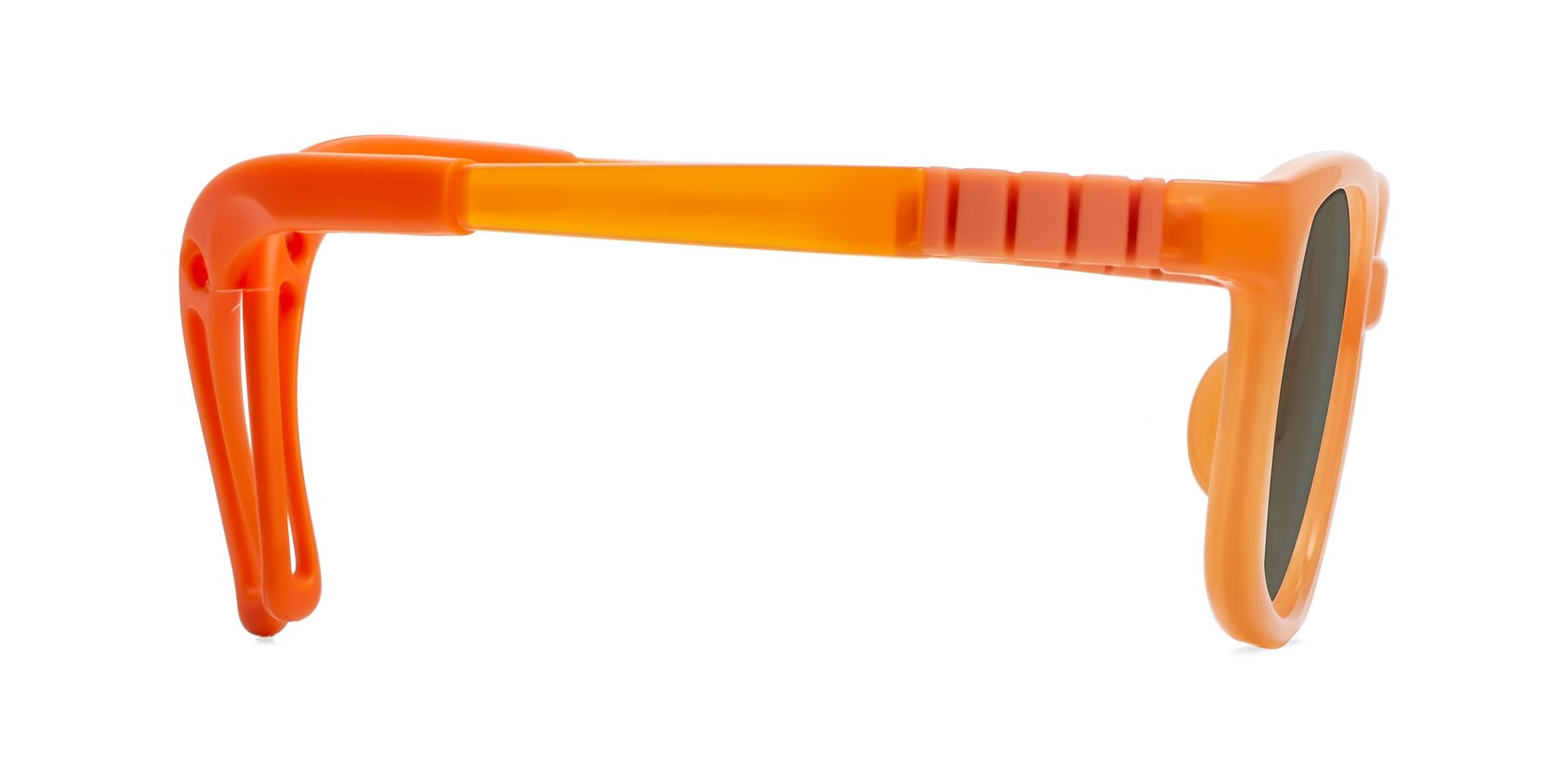 Side of Hesper in Hunter Orange with Gray Polarized Lenses