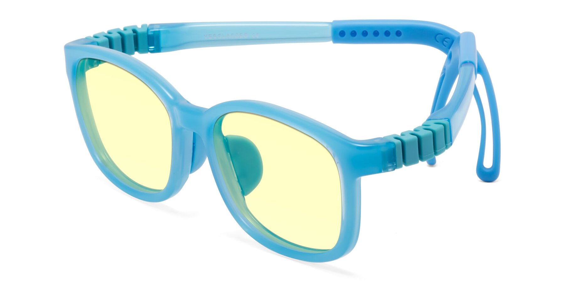 Angle of Hesper in Pilot Blue with Light Yellow Tinted Lenses