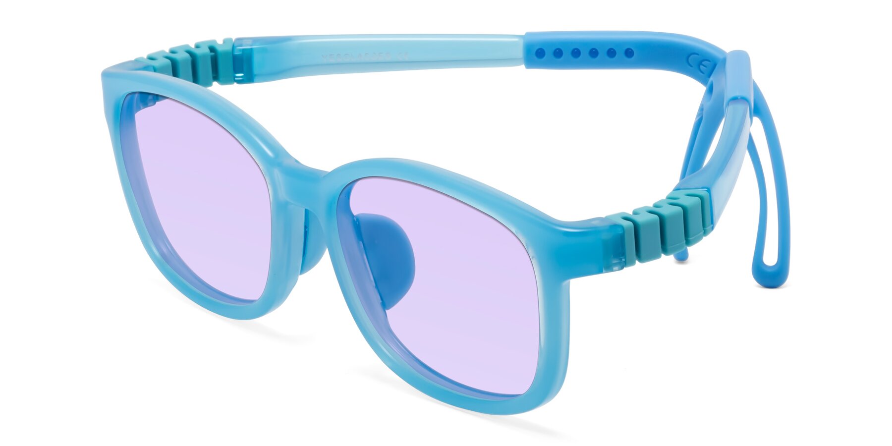 Angle of Hesper in Pilot Blue with Light Purple Tinted Lenses