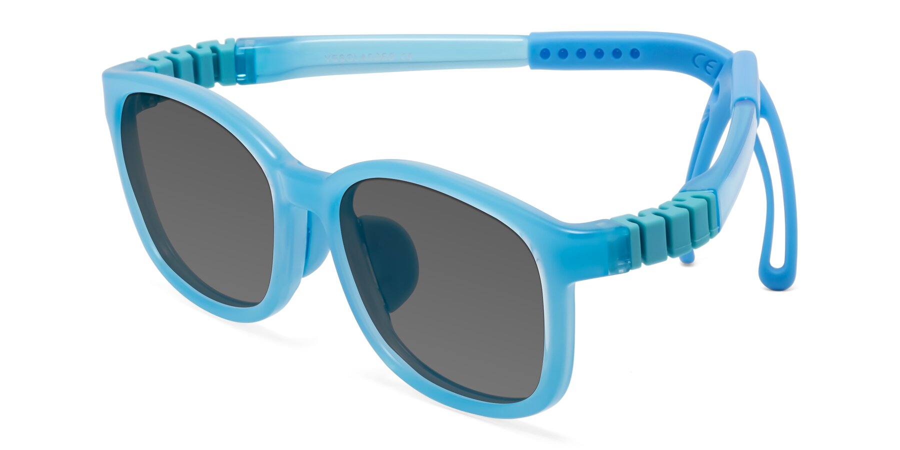 Angle of Hesper in Pilot Blue with Medium Gray Tinted Lenses