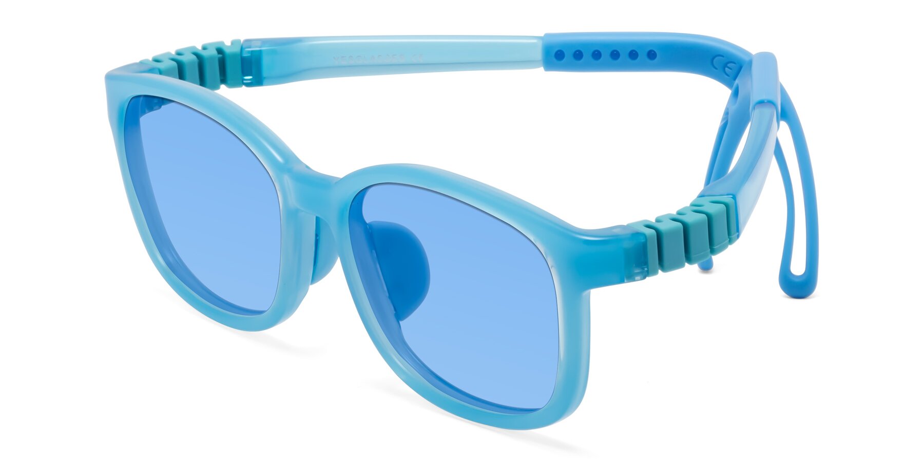 Angle of Hesper in Pilot Blue with Medium Blue Tinted Lenses