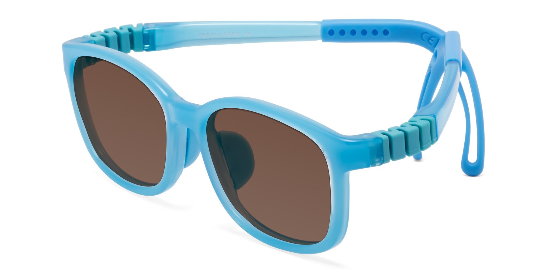 Angle of Hesper in Pilot Blue with Brown Tinted Lenses