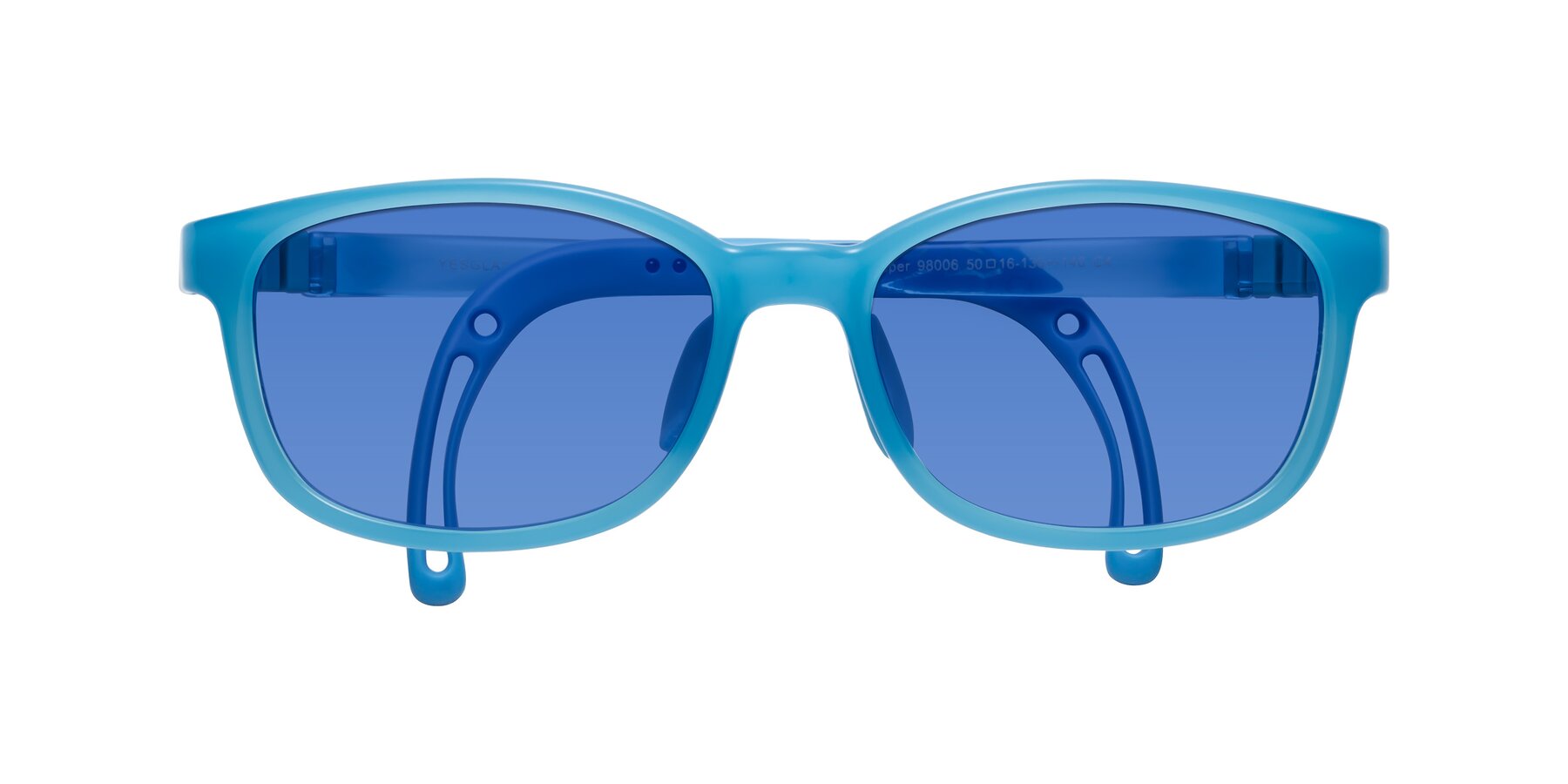 Folded Front of Hesper in Pilot Blue with Blue Tinted Lenses