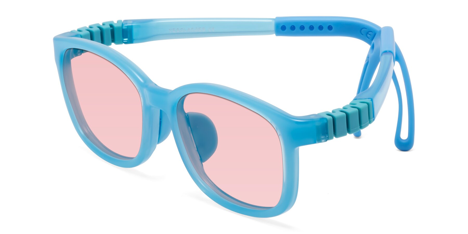 Angle of Hesper in Pilot Blue with Light Garnet Tinted Lenses