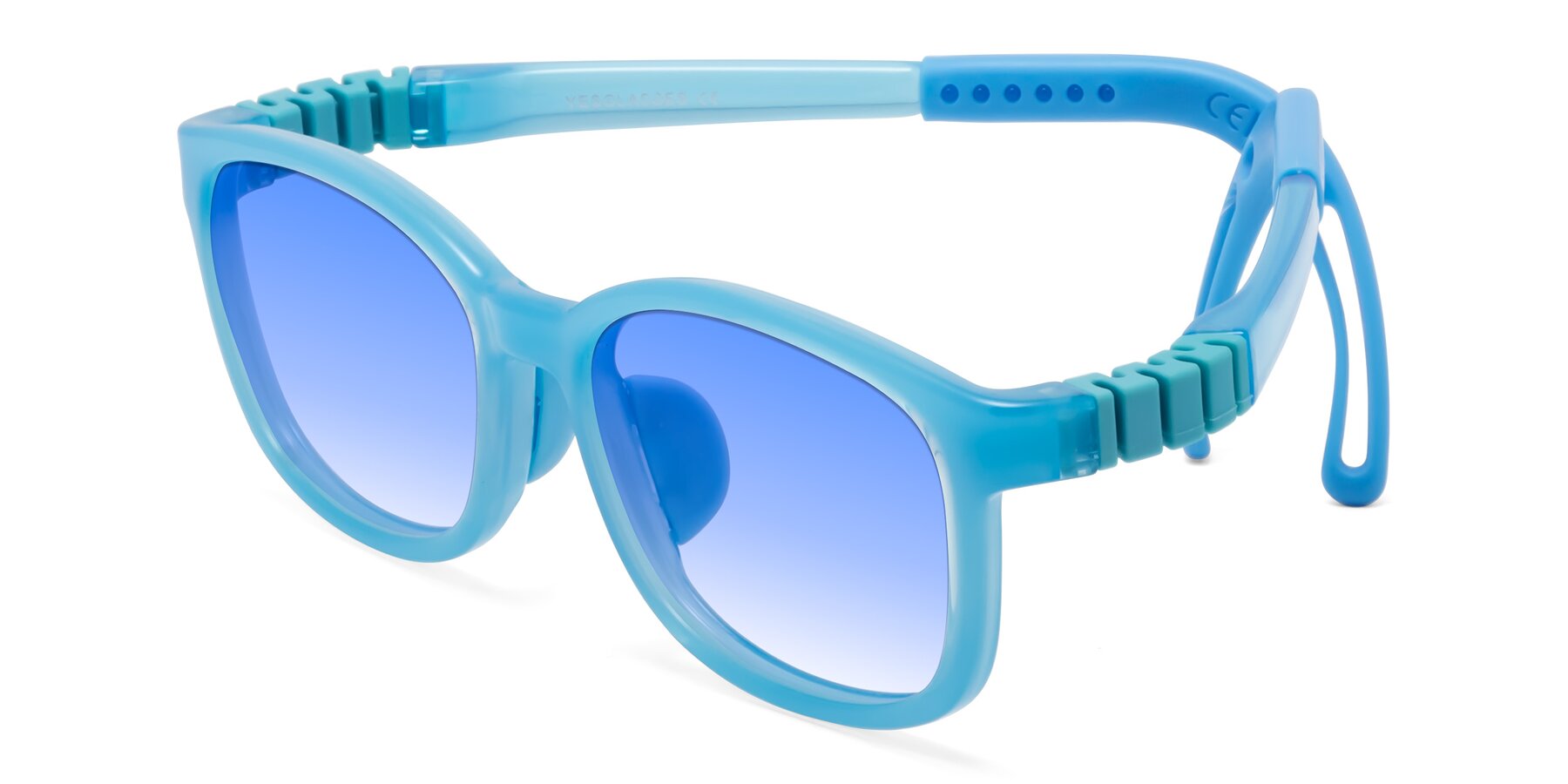 Angle of Hesper in Pilot Blue with Blue Gradient Lenses