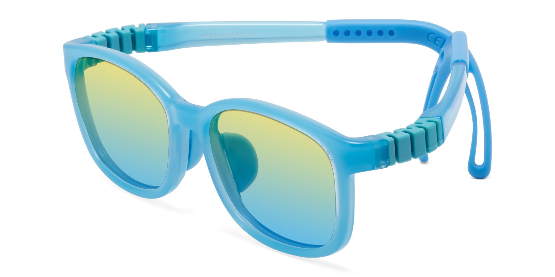 Angle of Hesper in Pilot Blue with Yellow / Blue Gradient Lenses