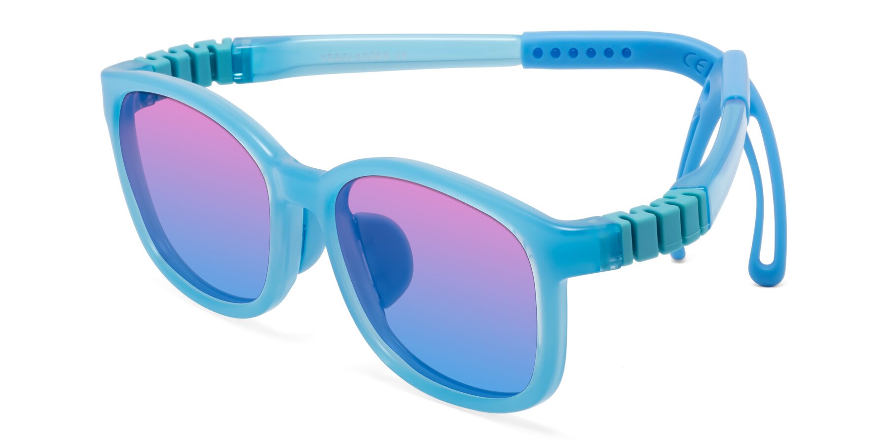 Angle of Hesper in Pilot Blue with Pink / Blue Gradient Lenses