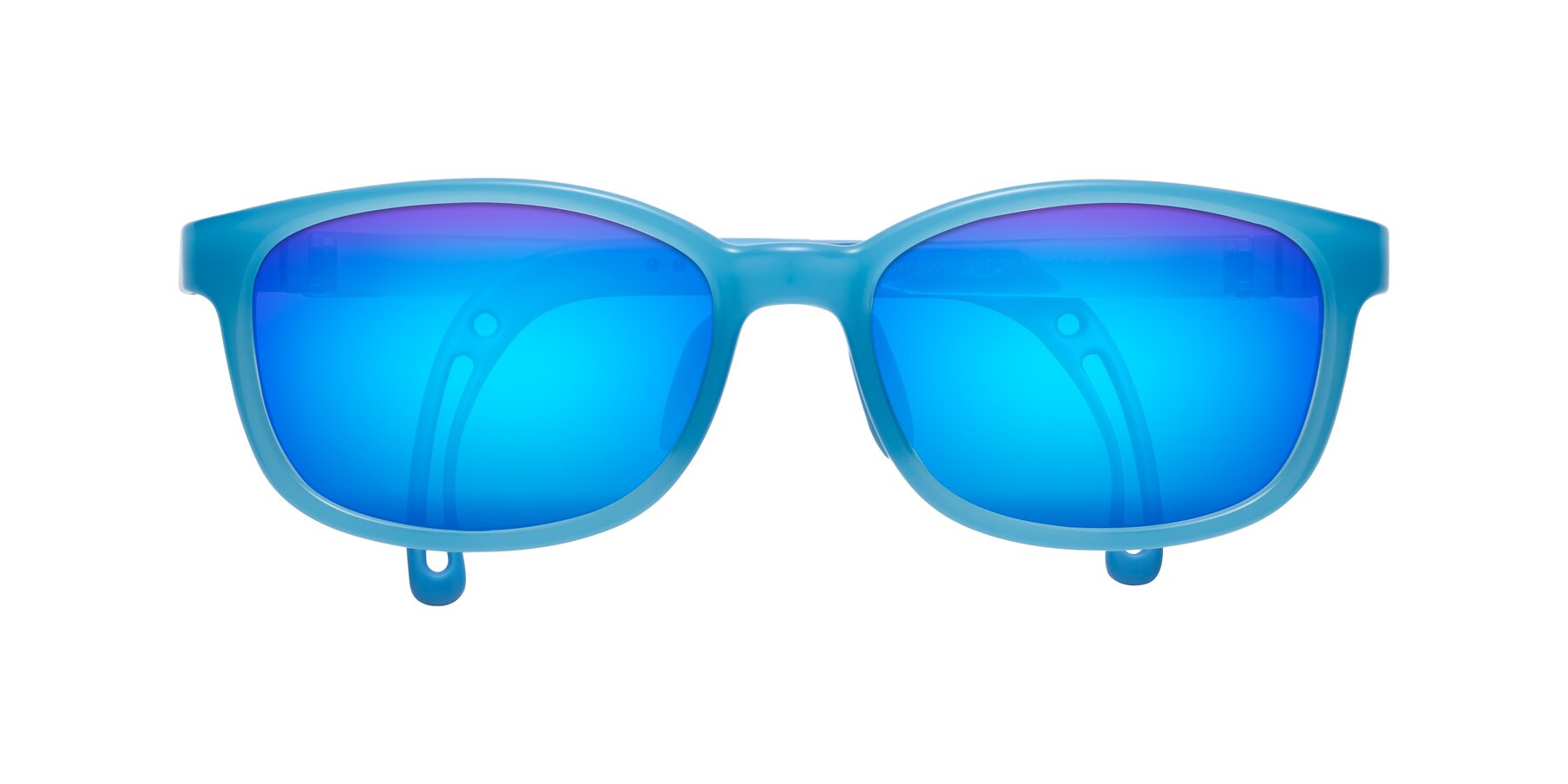 Folded Front of Hesper in Pilot Blue with Blue Mirrored Lenses