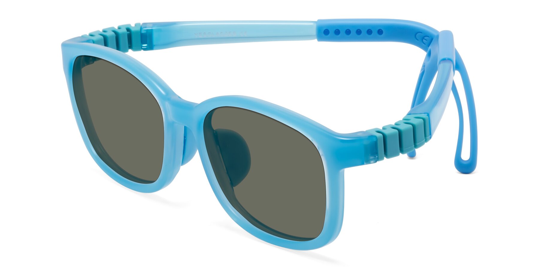 Angle of Hesper in Pilot Blue with Gray Polarized Lenses