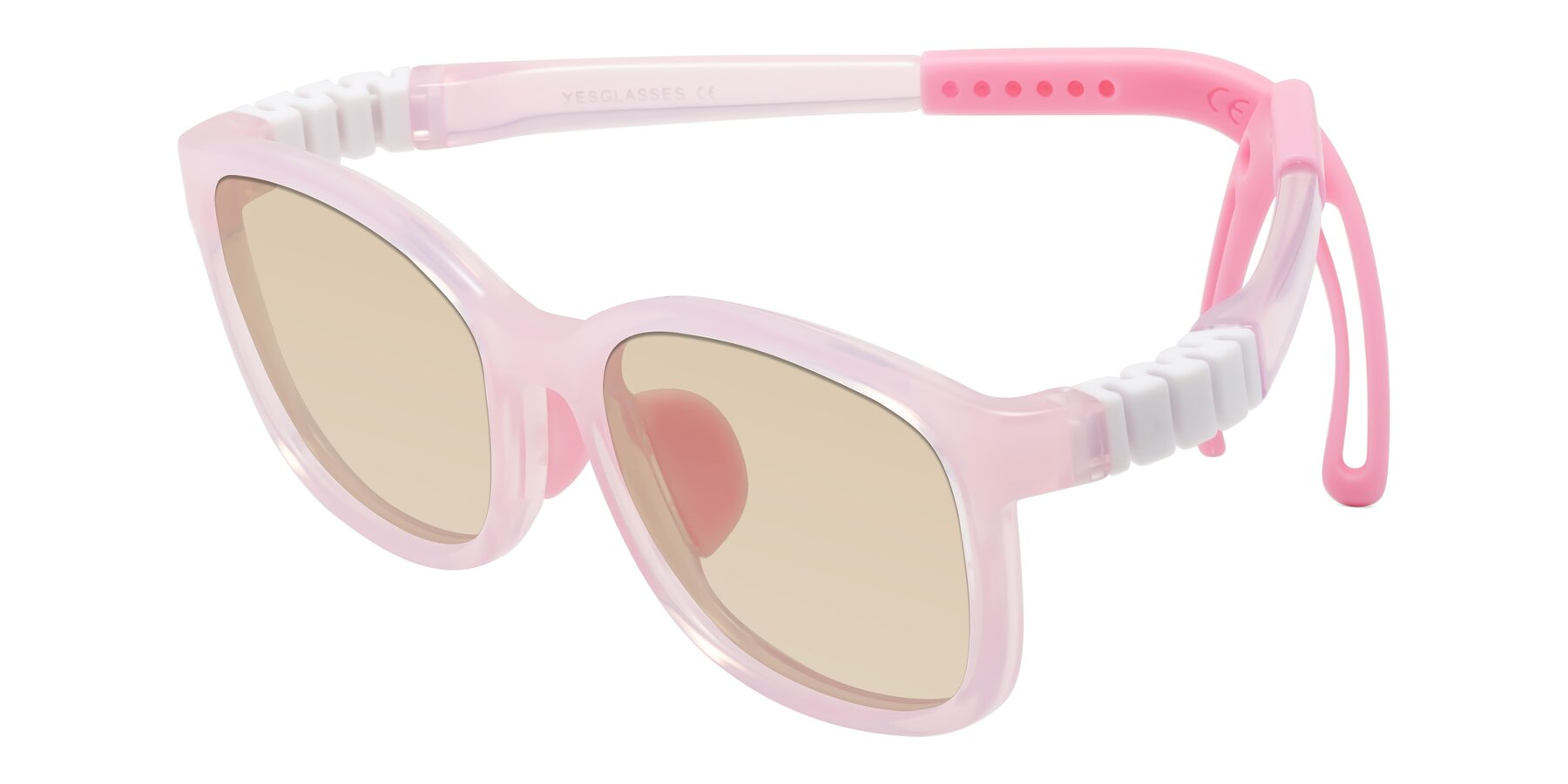 Angle of Hesper in Artist Pink with Light Brown Tinted Lenses