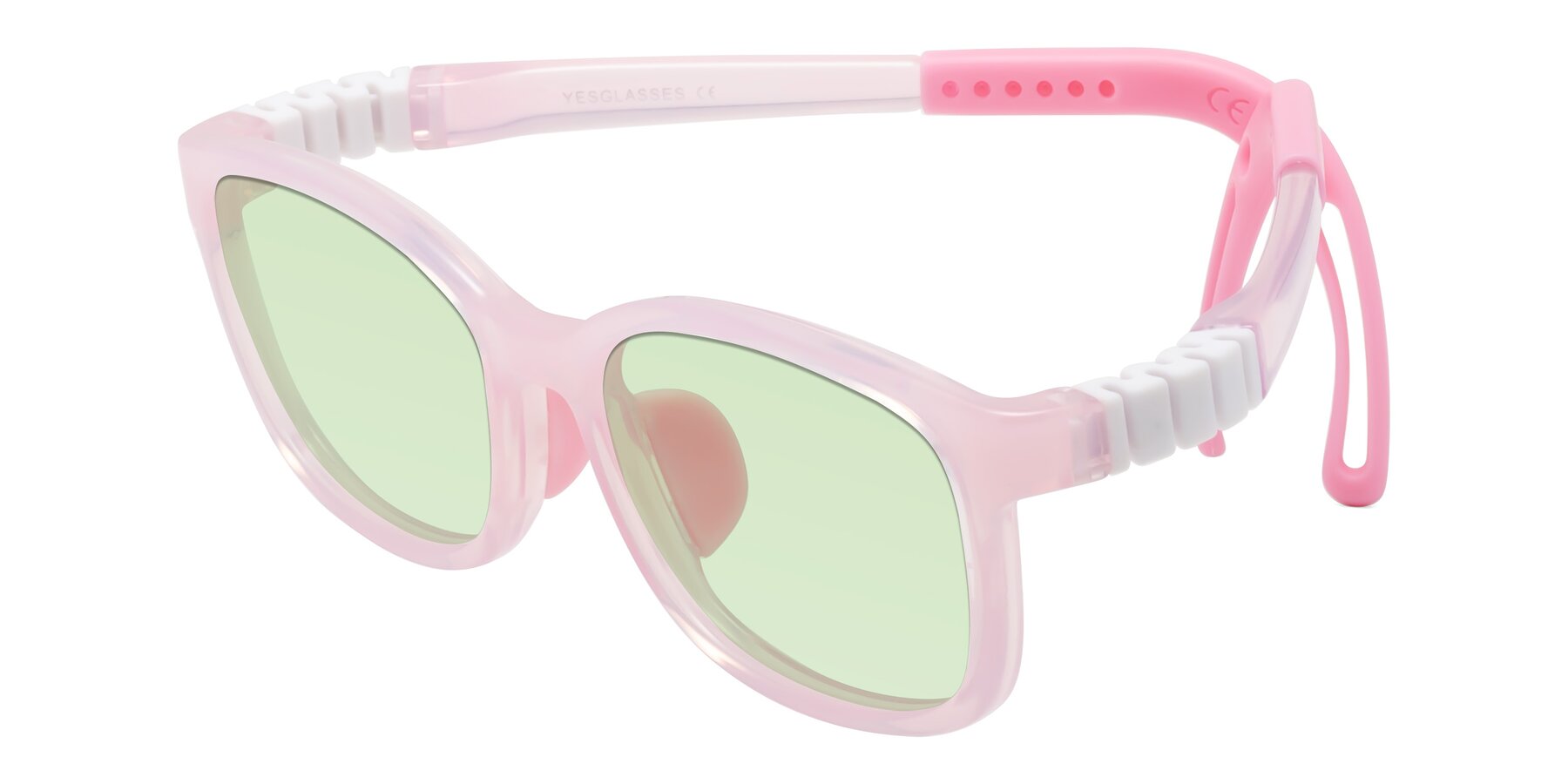 Angle of Hesper in Artist Pink with Light Green Tinted Lenses