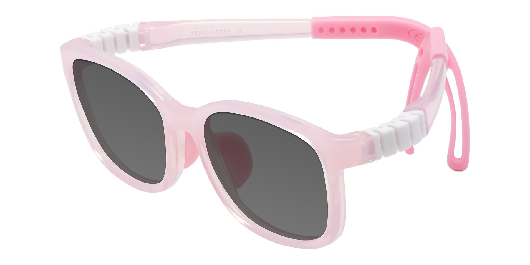 Angle of Hesper in Artist Pink with Medium Gray Tinted Lenses