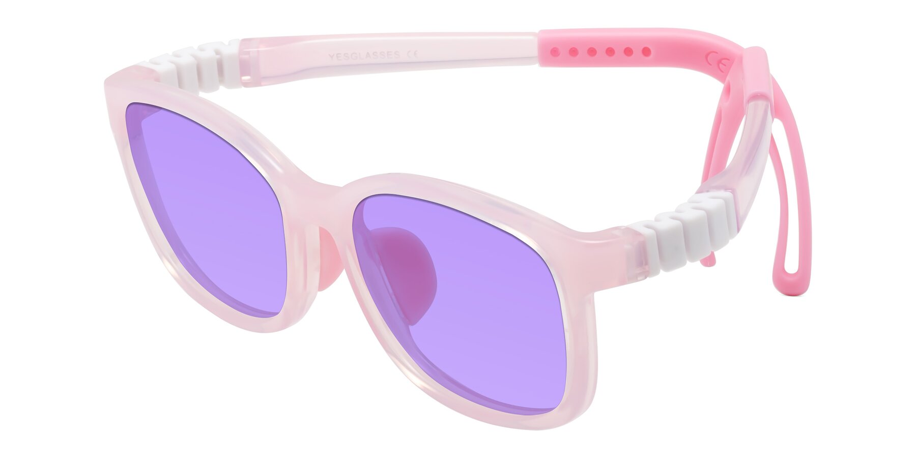 Angle of Hesper in Artist Pink with Medium Purple Tinted Lenses