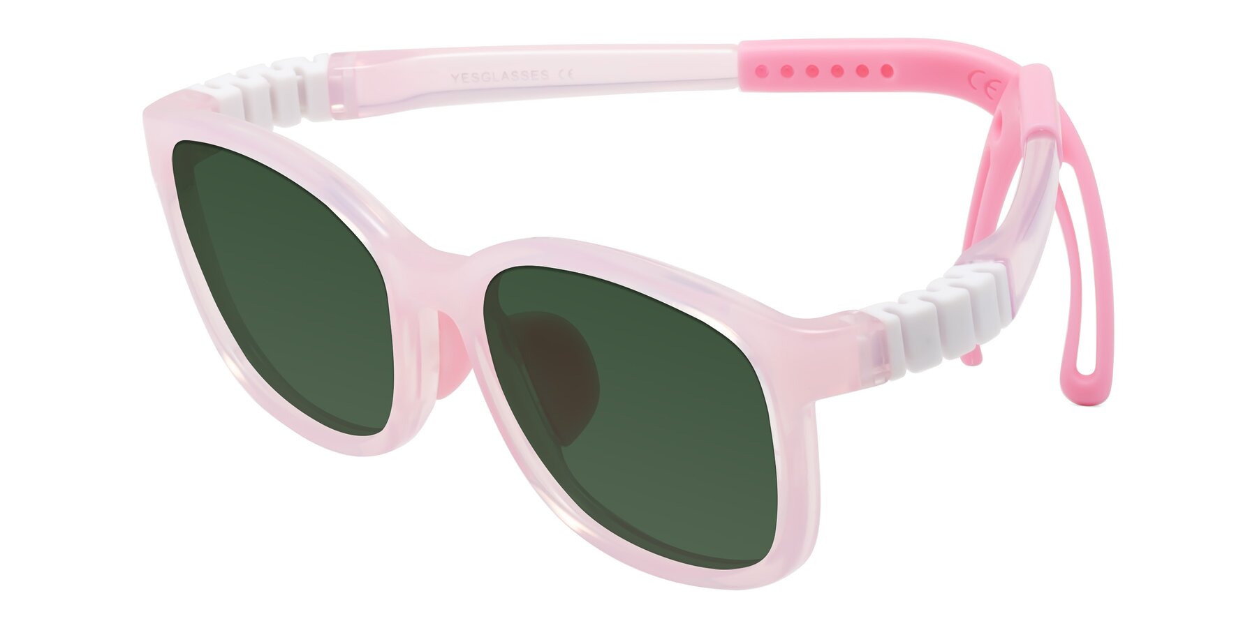 Angle of Hesper in Artist Pink with Green Tinted Lenses