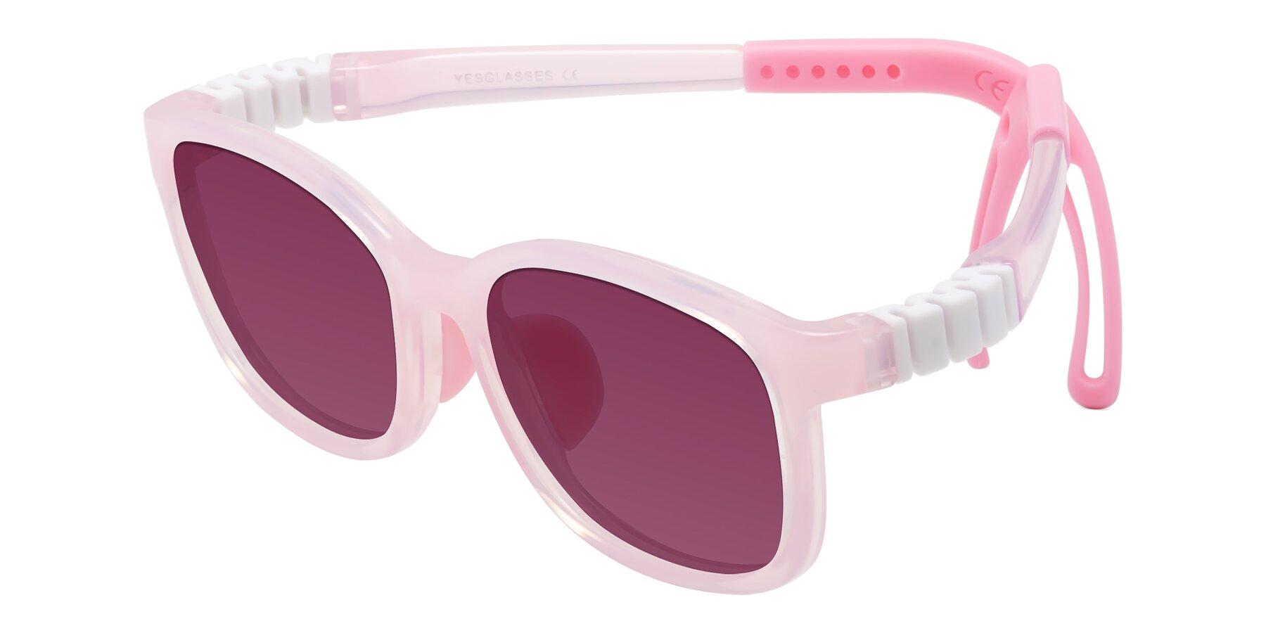 Angle of Hesper in Artist Pink with Wine Tinted Lenses