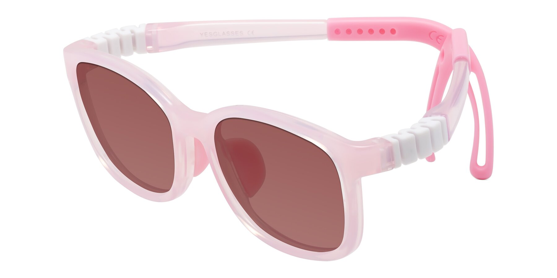 Angle of Hesper in Artist Pink with Garnet Tinted Lenses