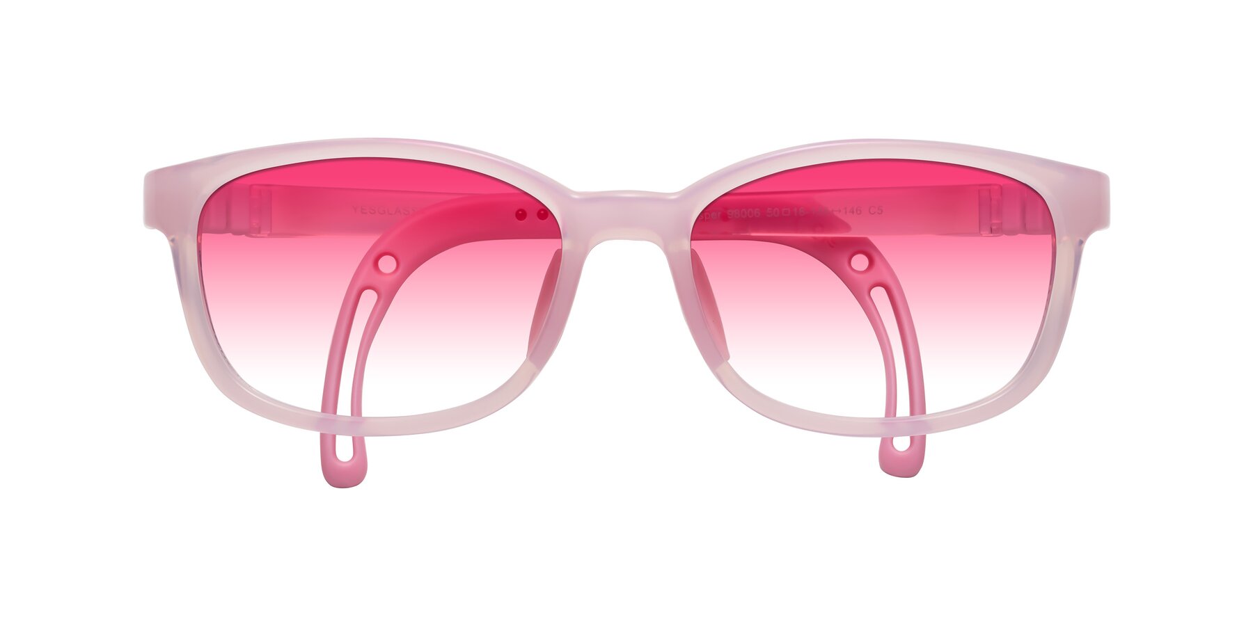 Folded Front of Hesper in Artist Pink with Pink Gradient Lenses