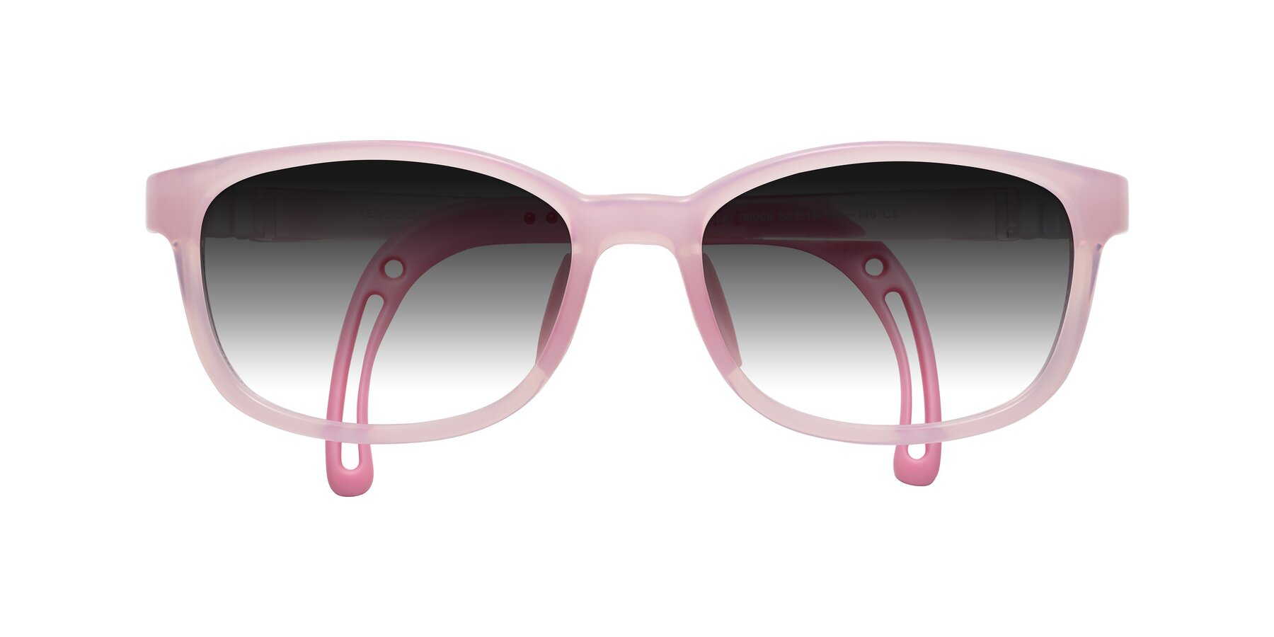 Folded Front of Hesper in Artist Pink with Gray Gradient Lenses