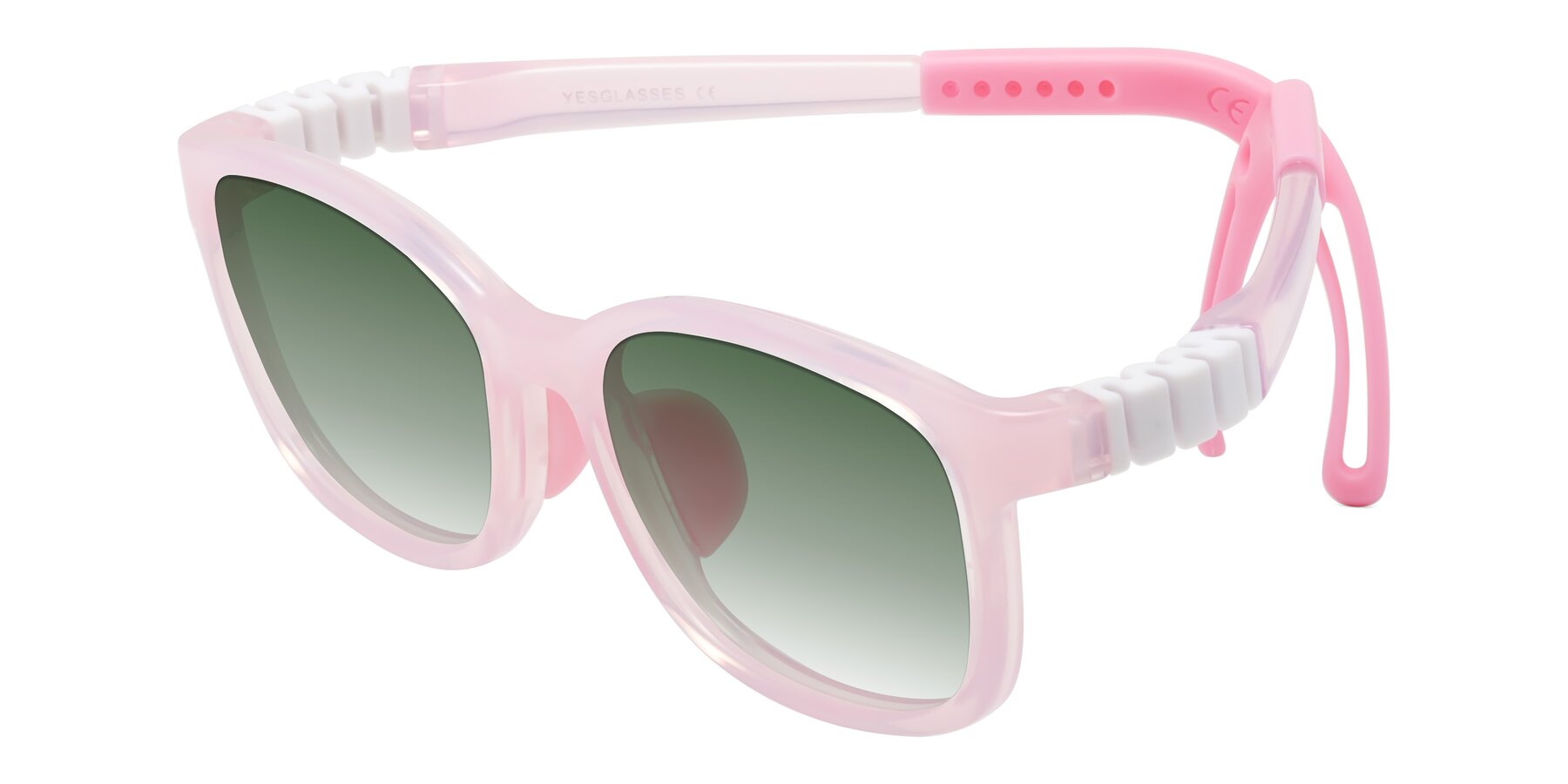 Angle of Hesper in Artist Pink with Green Gradient Lenses