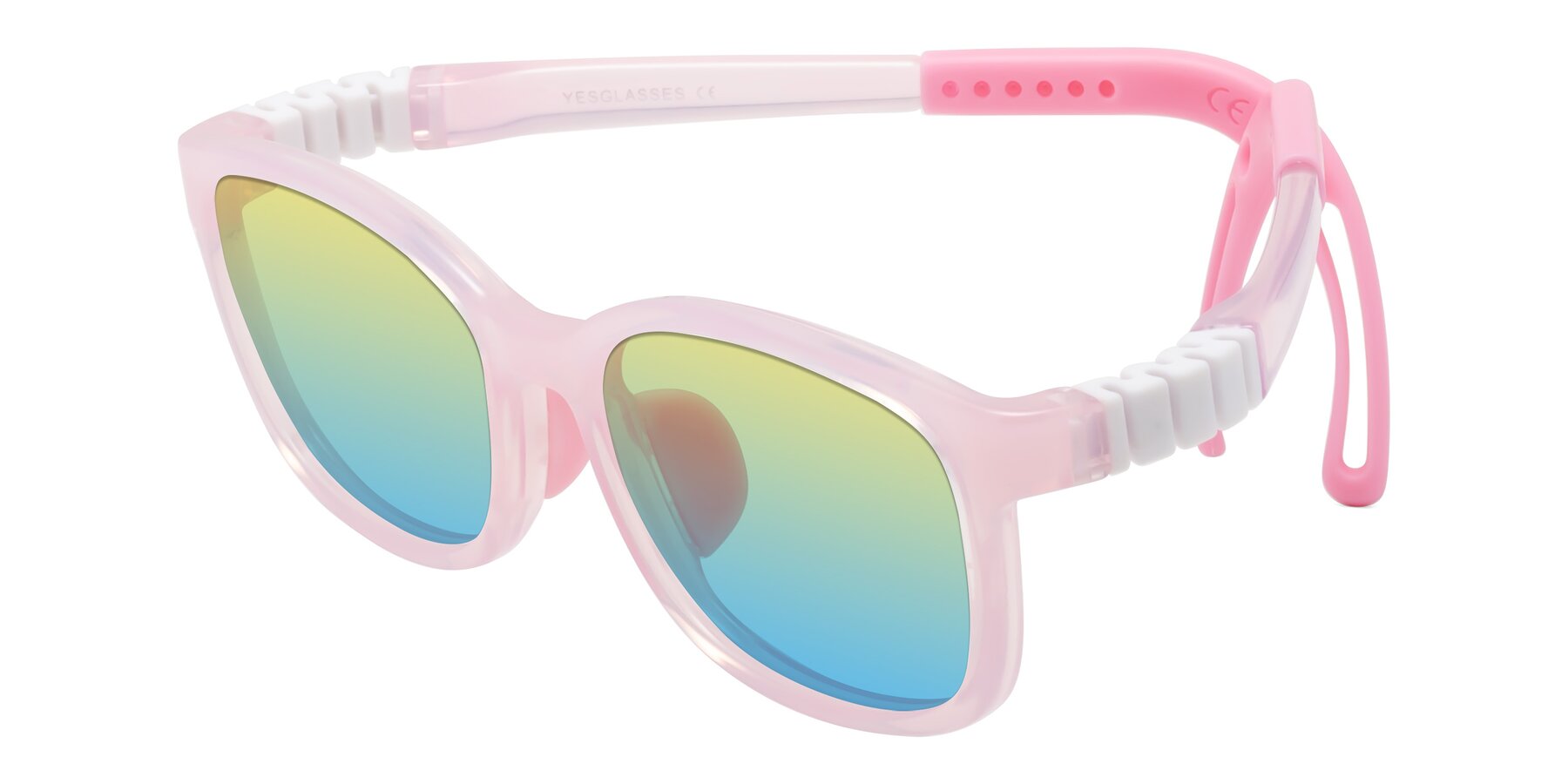 Angle of Hesper in Artist Pink with Yellow / Blue Gradient Lenses