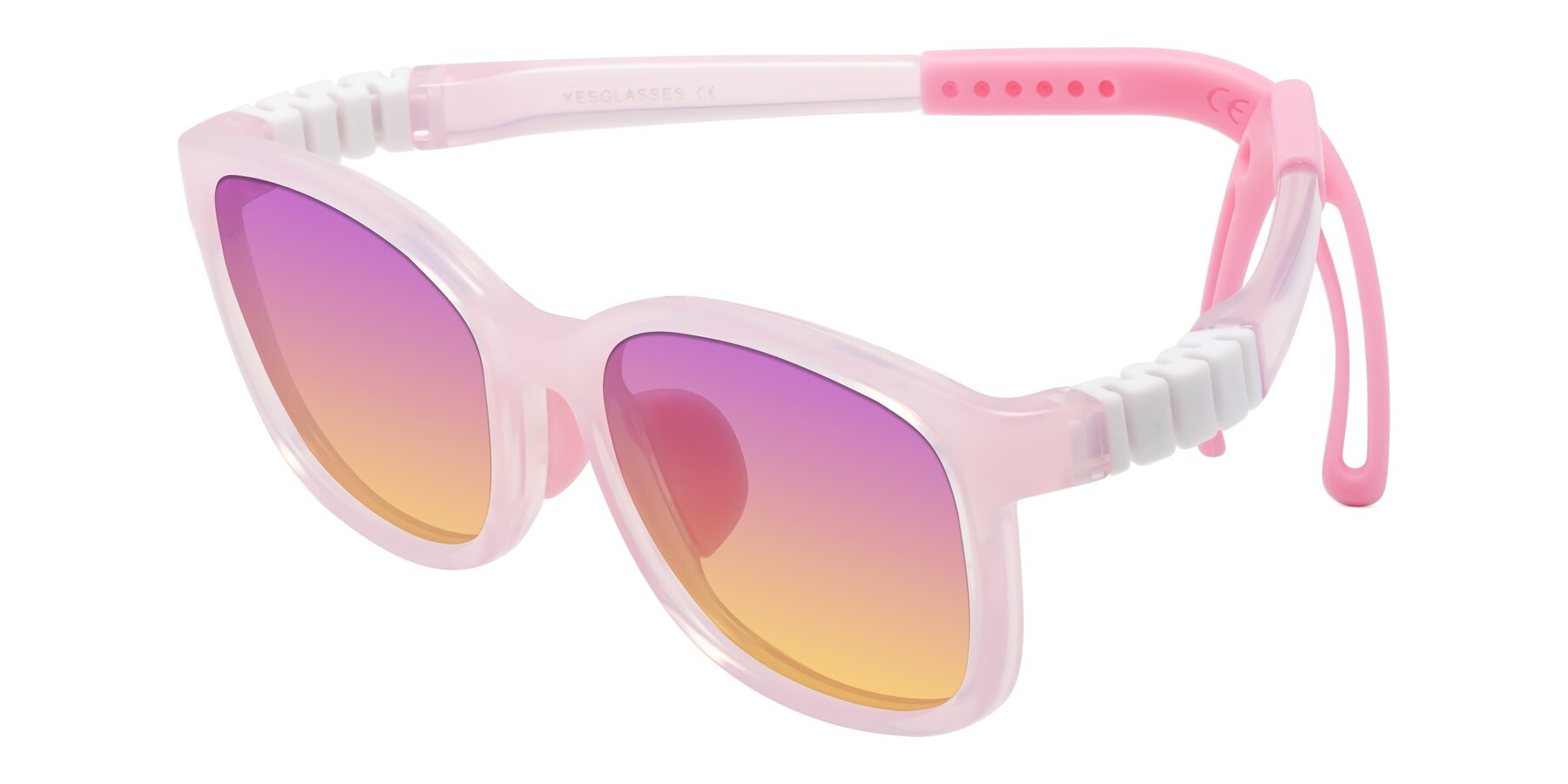 Angle of Hesper in Artist Pink with Purple / Yellow Gradient Lenses