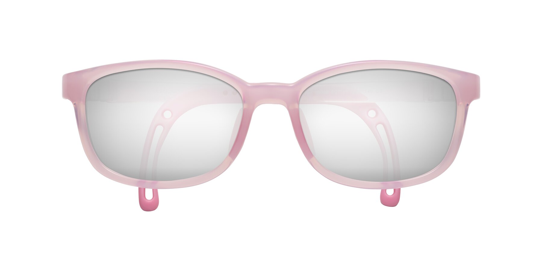 Folded Front of Hesper in Artist Pink with Silver Mirrored Lenses