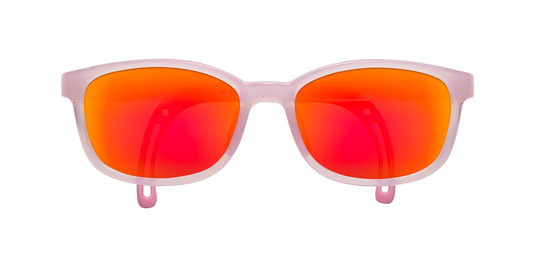 Folded Front of Hesper in Artist Pink with Red Gold Mirrored Lenses