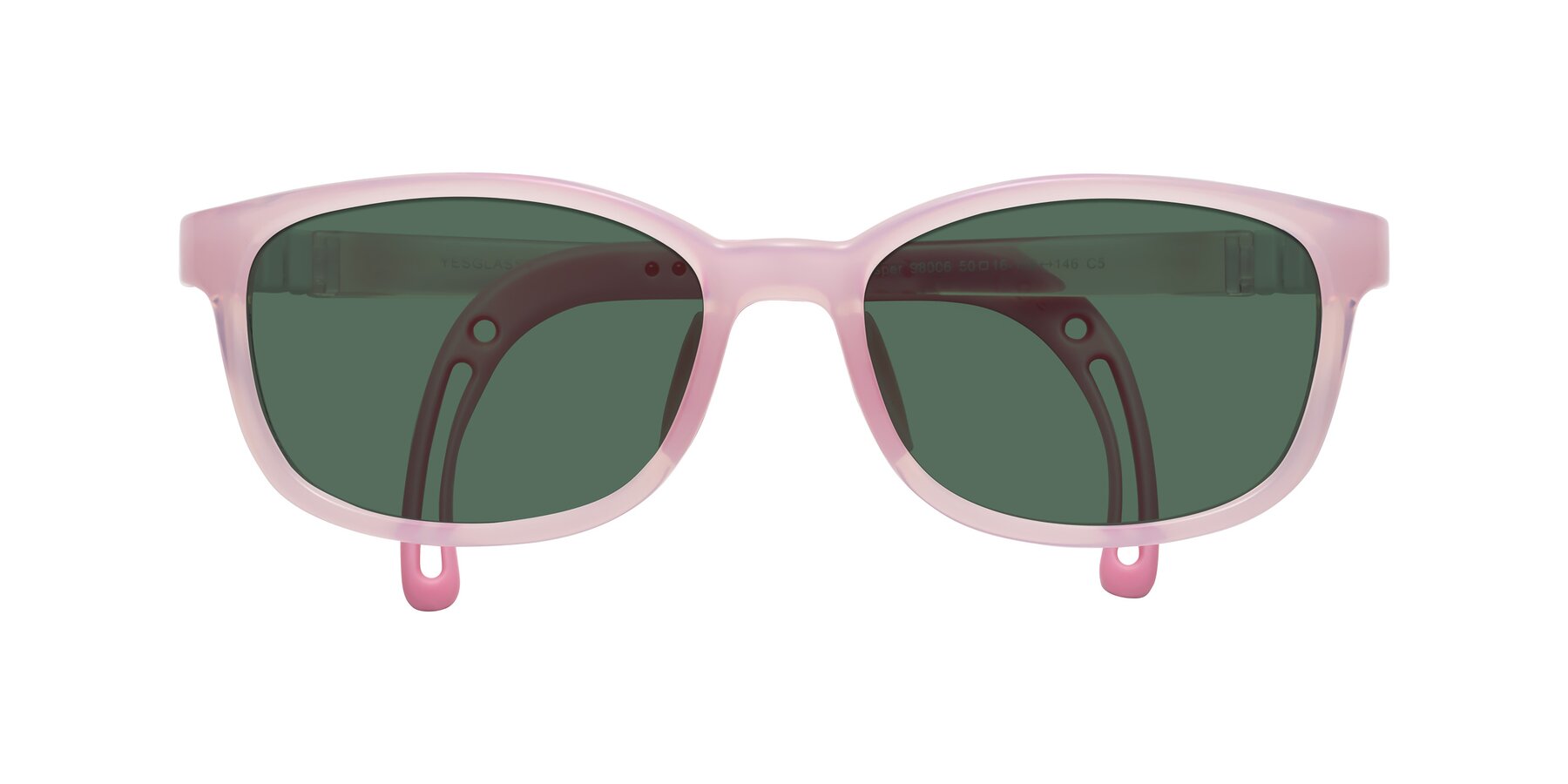 Folded Front of Hesper in Artist Pink with Green Polarized Lenses