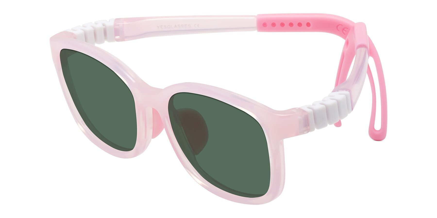 Angle of Hesper in Artist Pink with Green Polarized Lenses