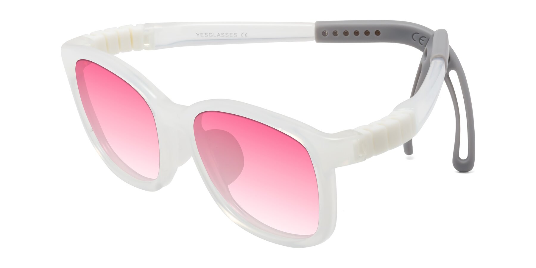 Angle of Hesper in Angel White with Pink Gradient Lenses