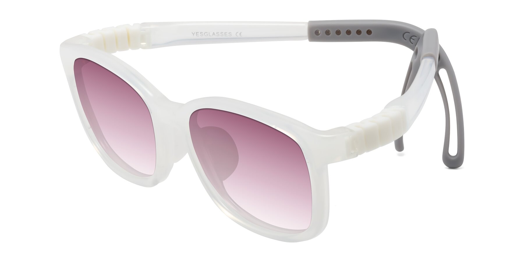 Angle of Hesper in Angel White with Wine Gradient Lenses