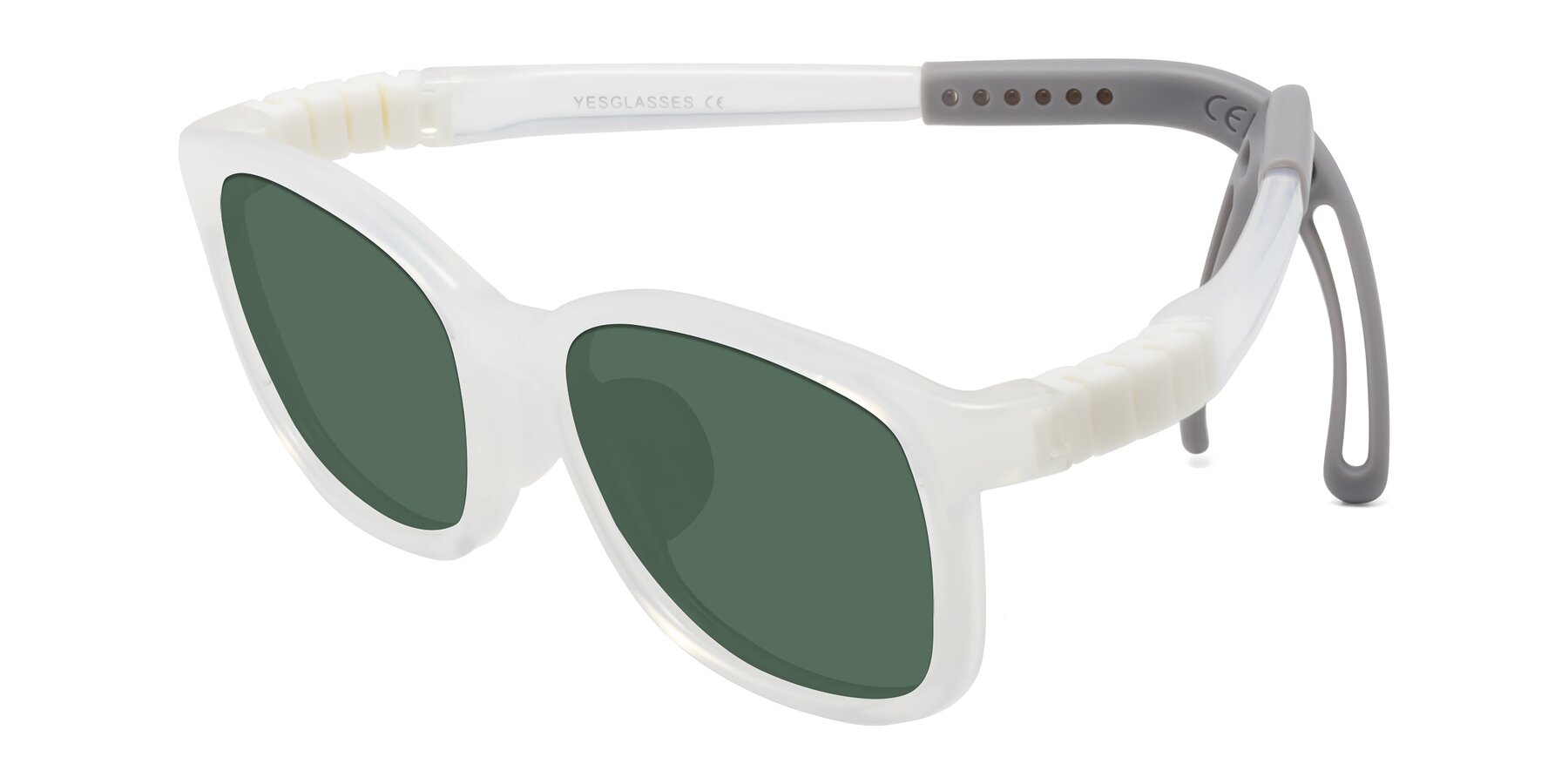 Angle of Hesper in Angel White with Green Polarized Lenses