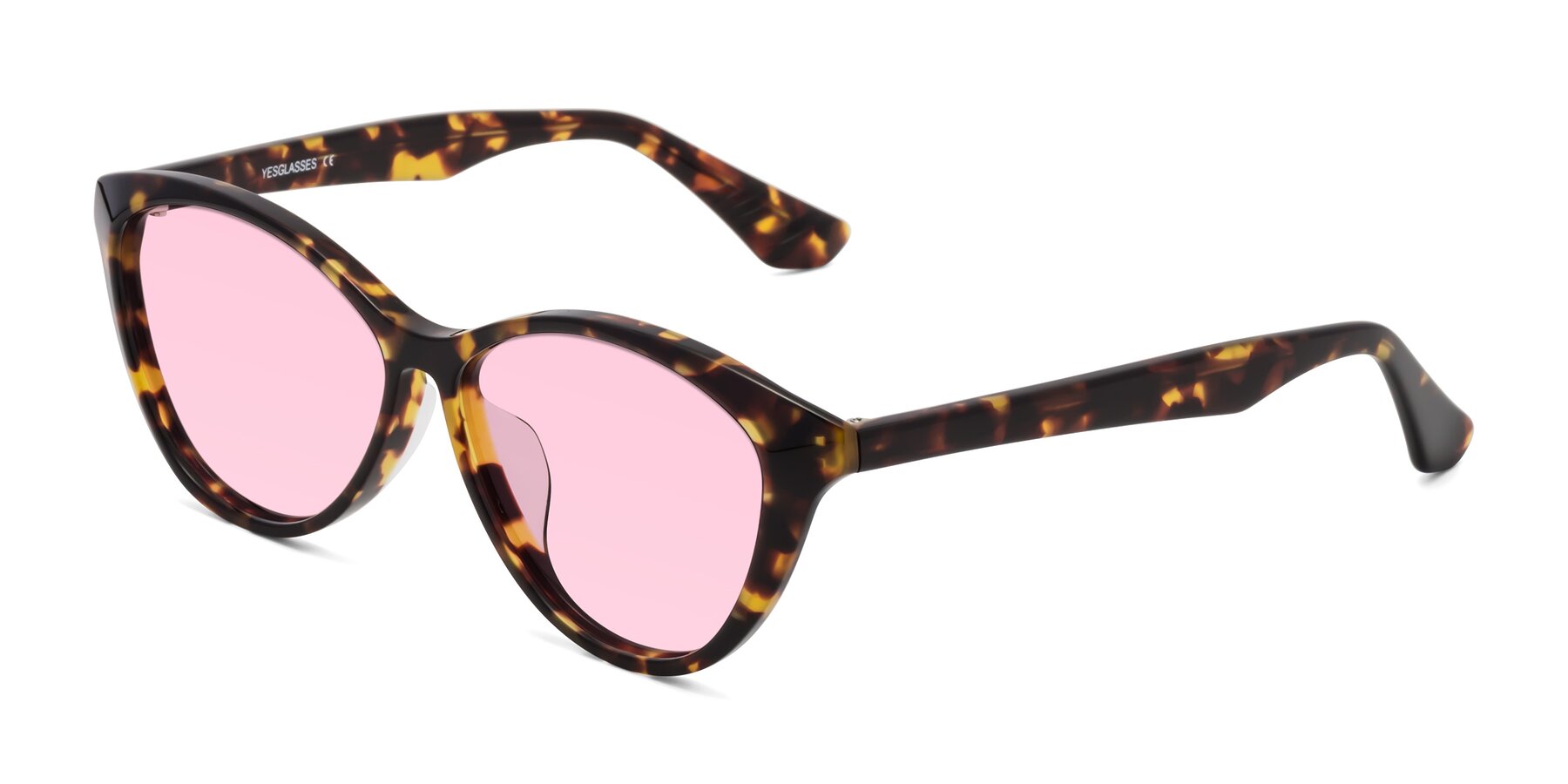 Angle of Casualness in Tortoise with Light Pink Tinted Lenses