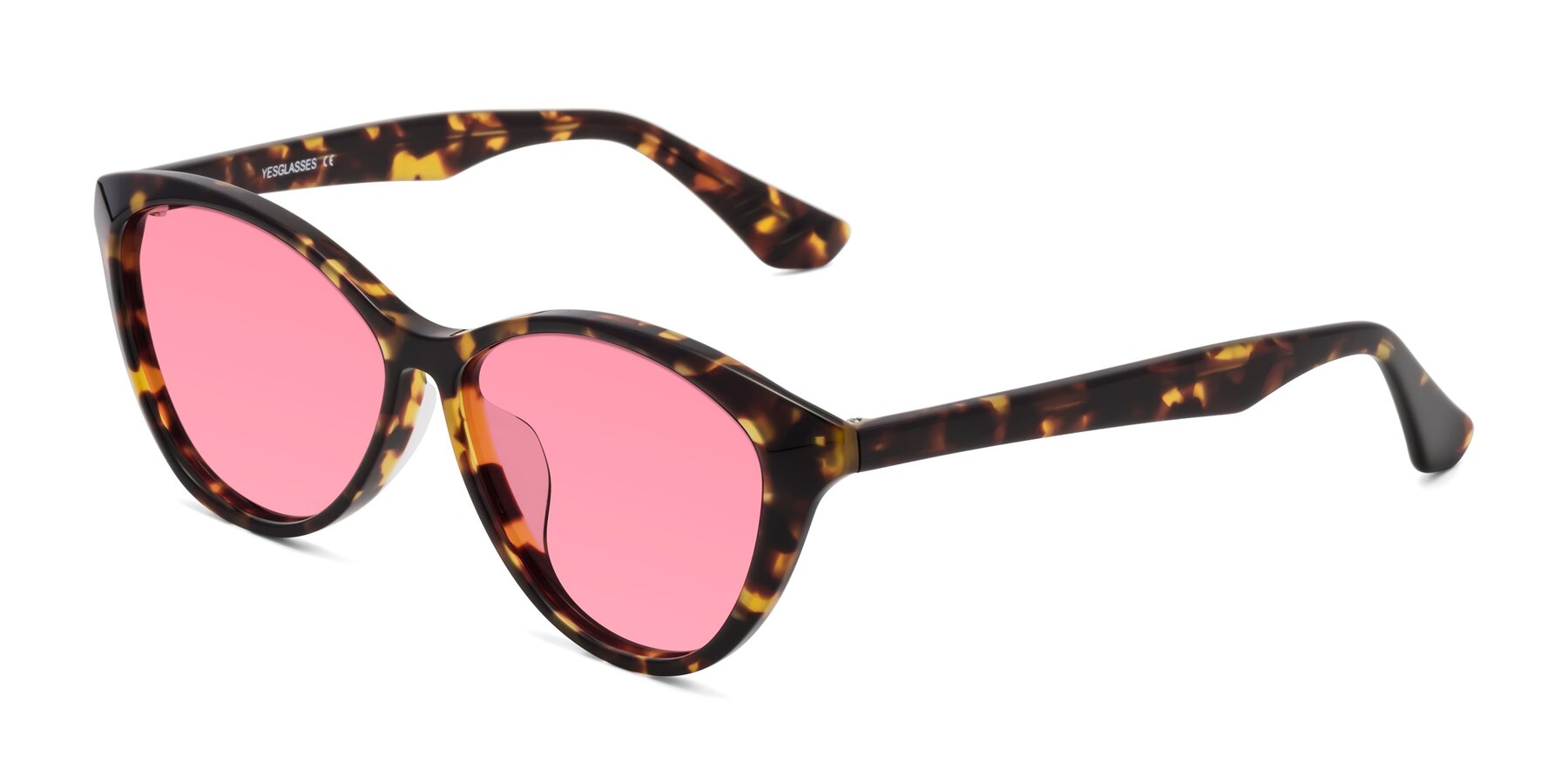 Angle of Casualness in Tortoise with Pink Tinted Lenses