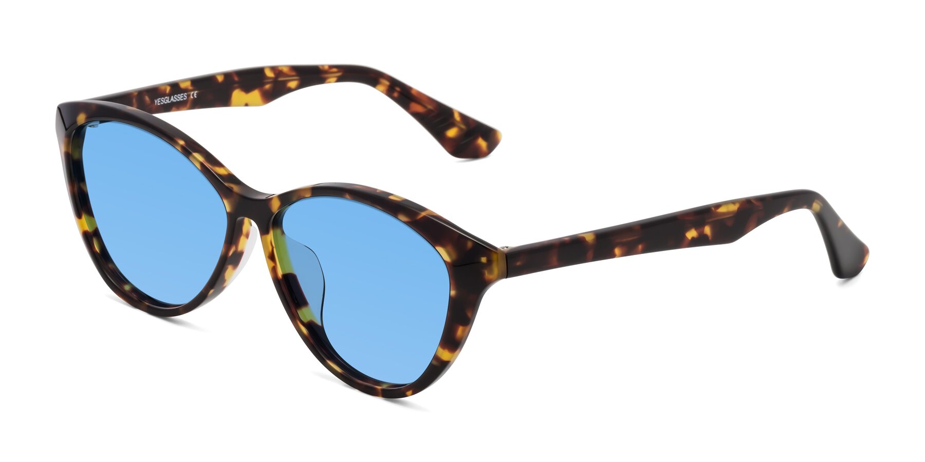 Angle of Casualness in Tortoise with Medium Blue Tinted Lenses