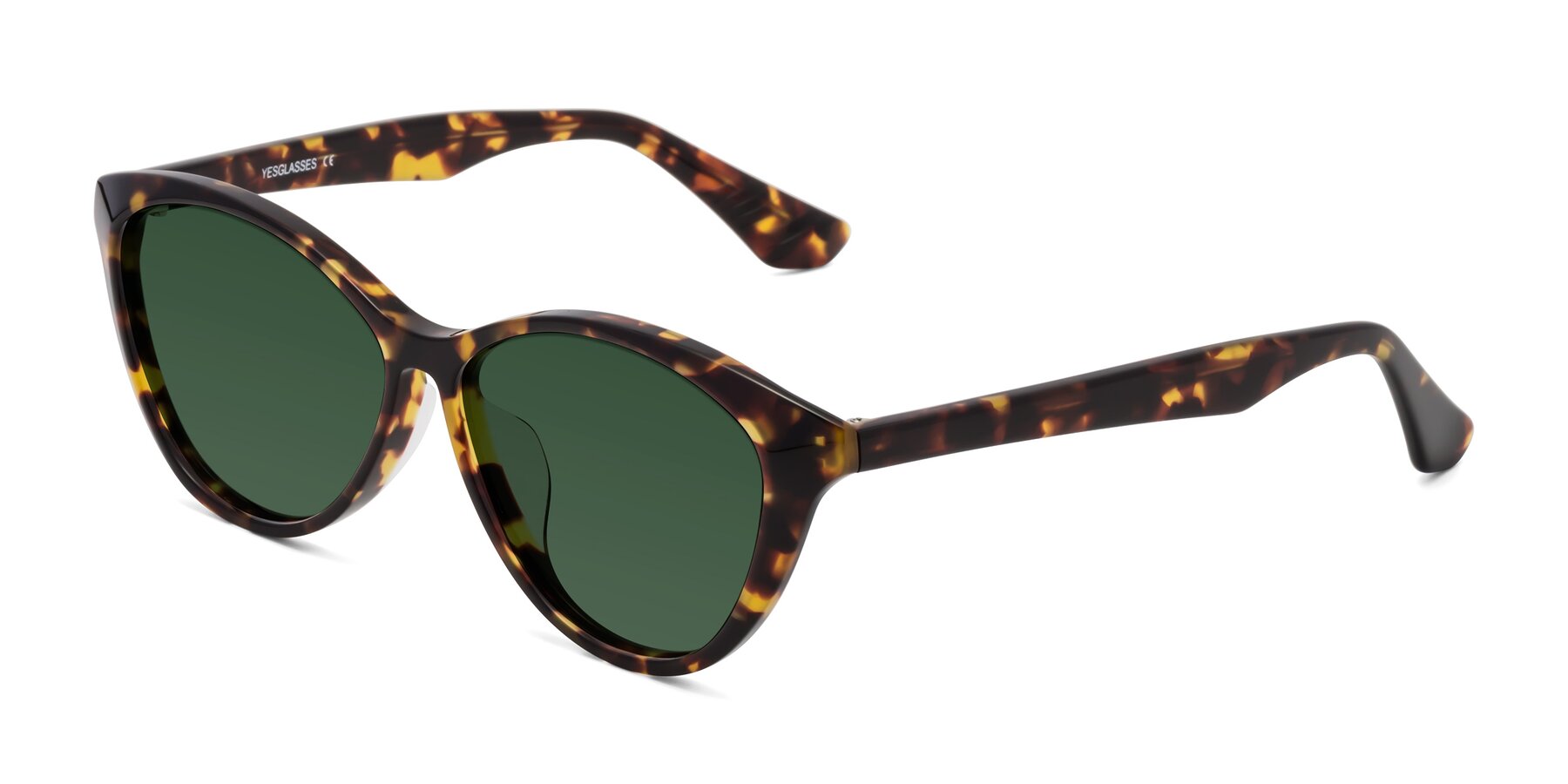 Angle of Casualness in Tortoise with Green Tinted Lenses