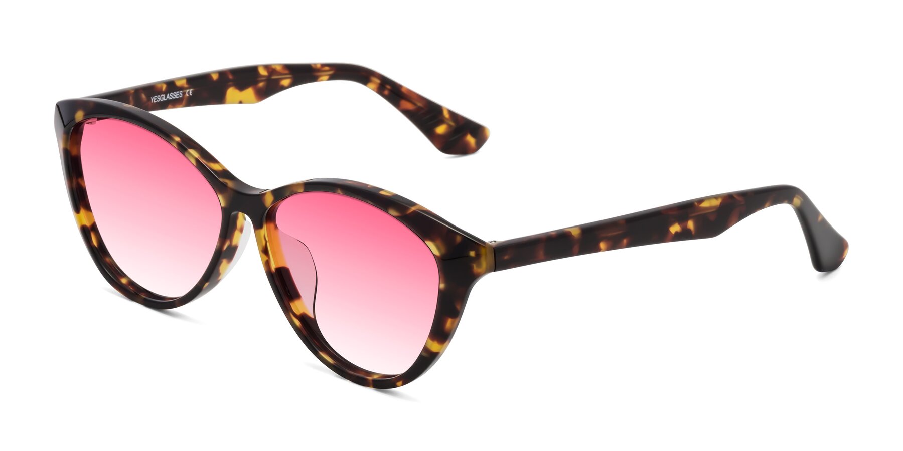 Angle of Casualness in Tortoise with Pink Gradient Lenses