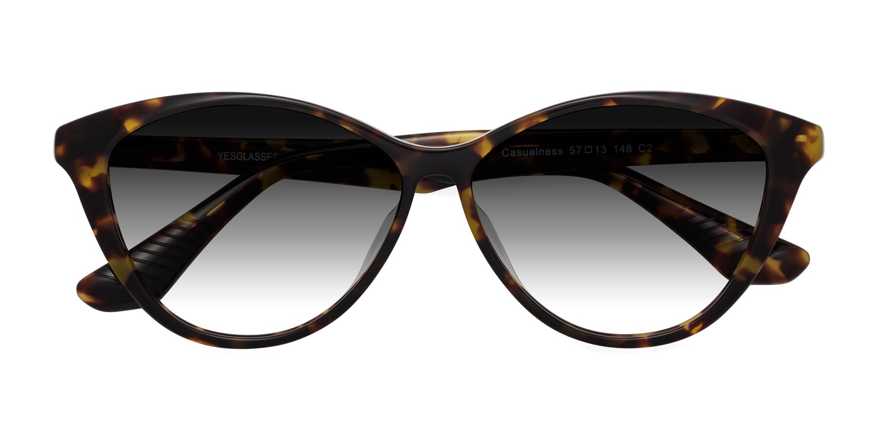 Folded Front of Casualness in Tortoise with Gray Gradient Lenses