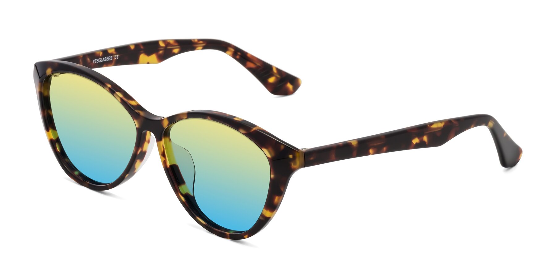 Angle of Casualness in Tortoise with Yellow / Blue Gradient Lenses