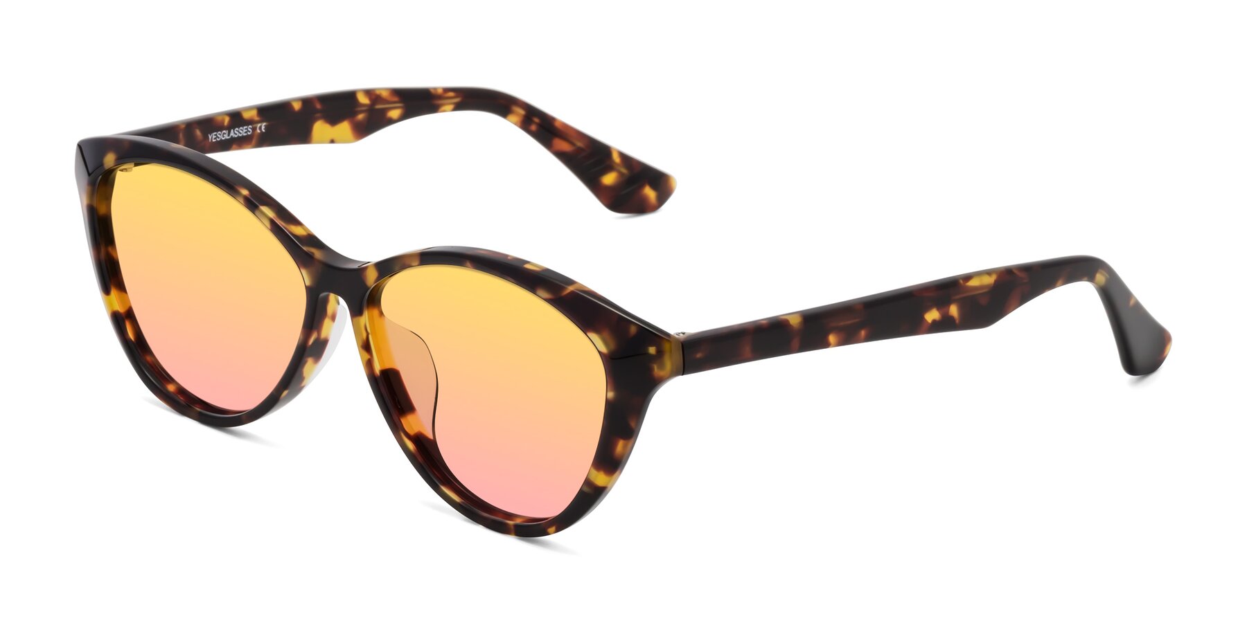 Angle of Casualness in Tortoise with Yellow / Pink Gradient Lenses