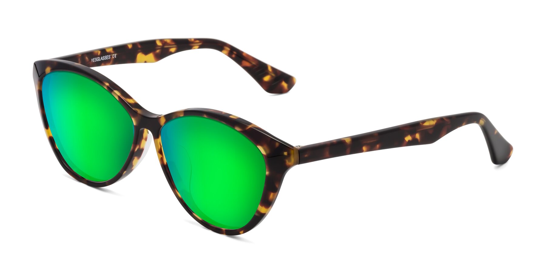 Angle of Casualness in Tortoise with Green Mirrored Lenses