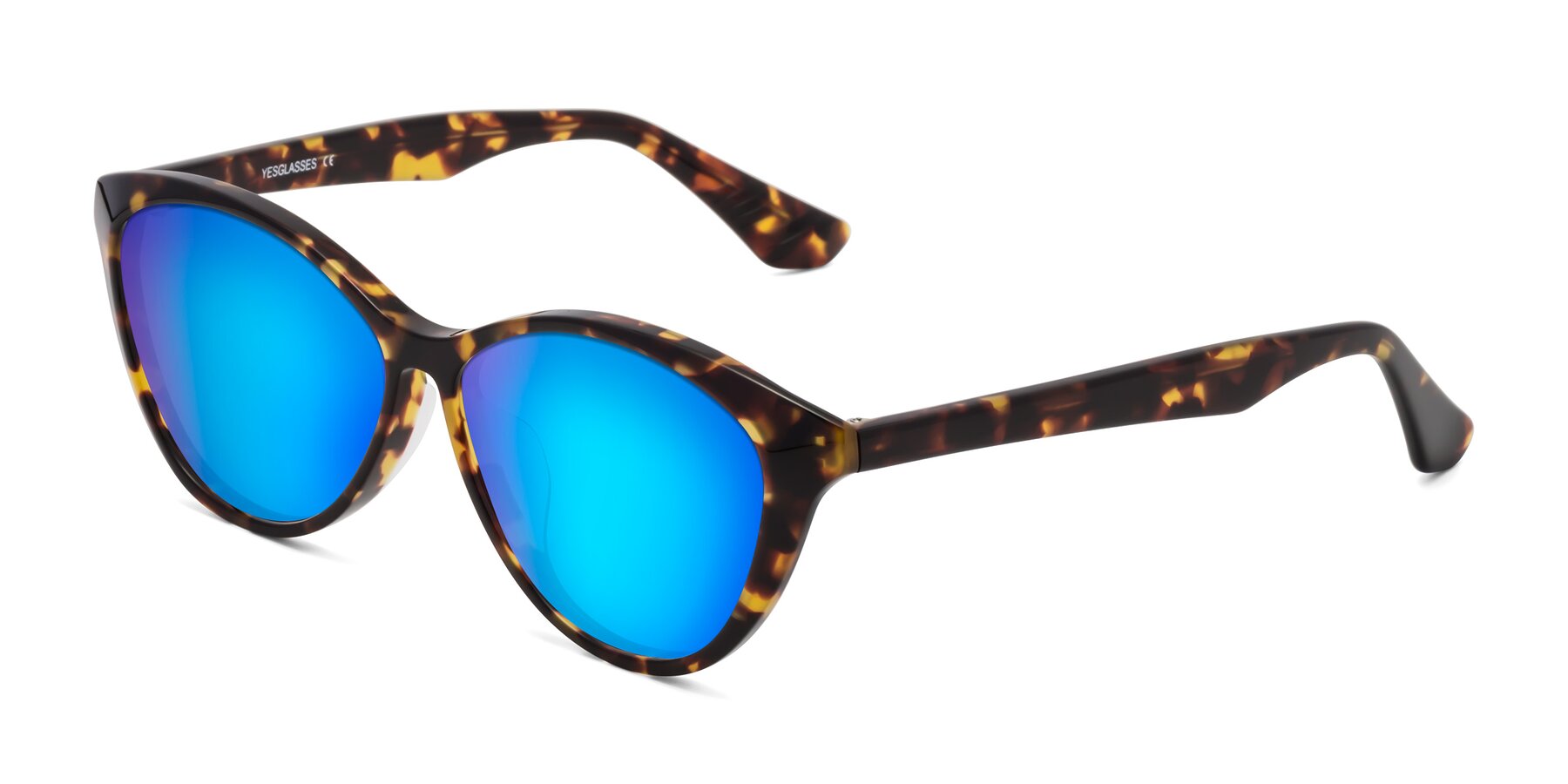 Angle of Casualness in Tortoise with Blue Mirrored Lenses