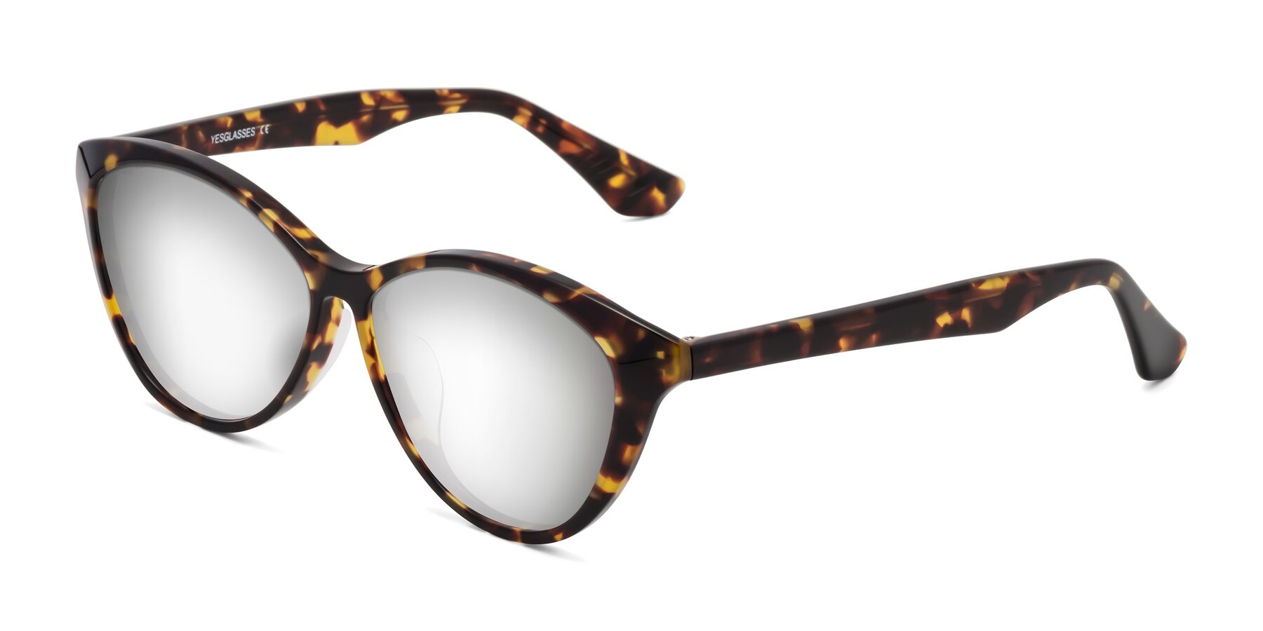 Angle of Casualness in Tortoise with Silver Mirrored Lenses