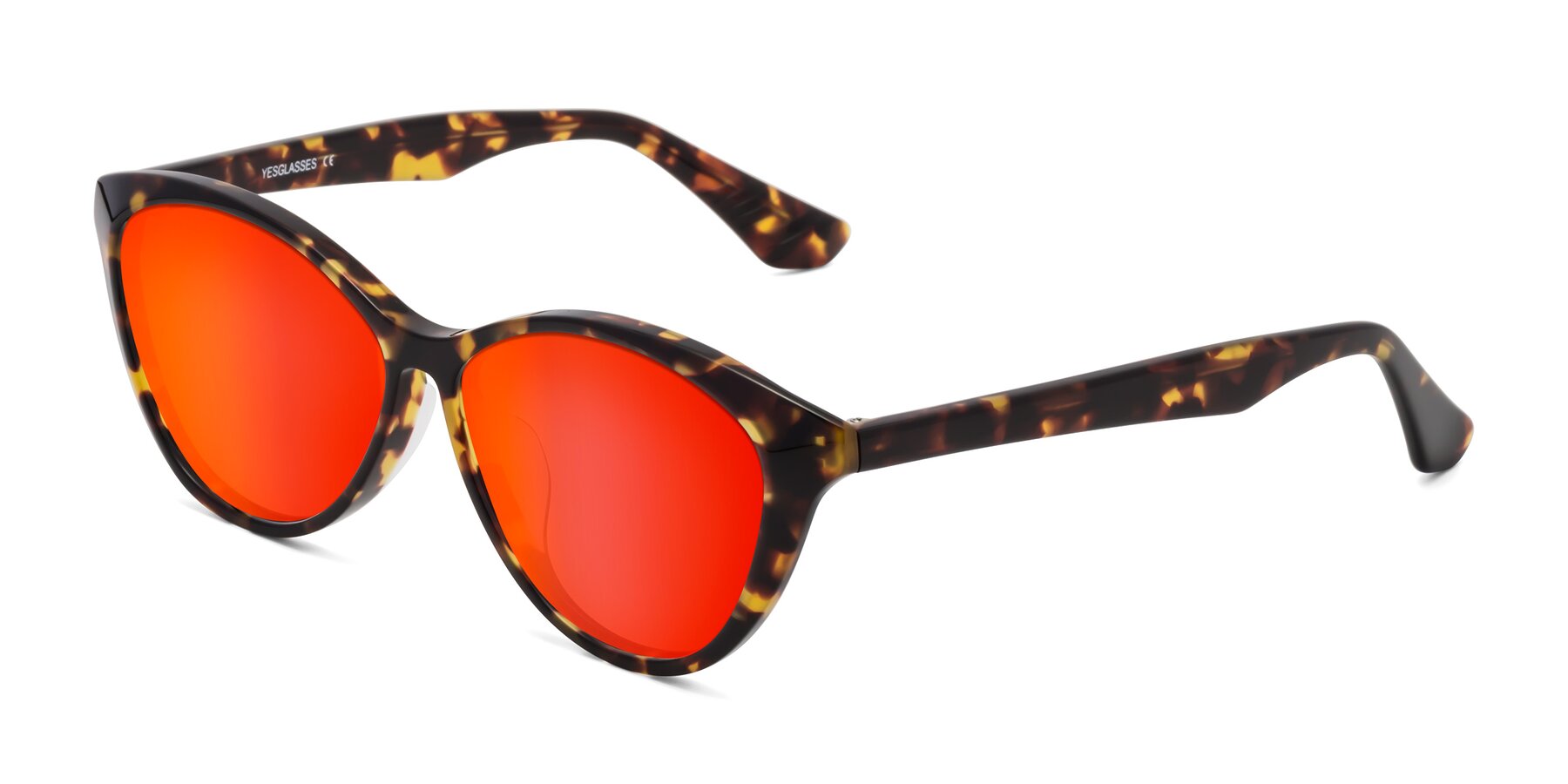 Angle of Casualness in Tortoise with Red Gold Mirrored Lenses