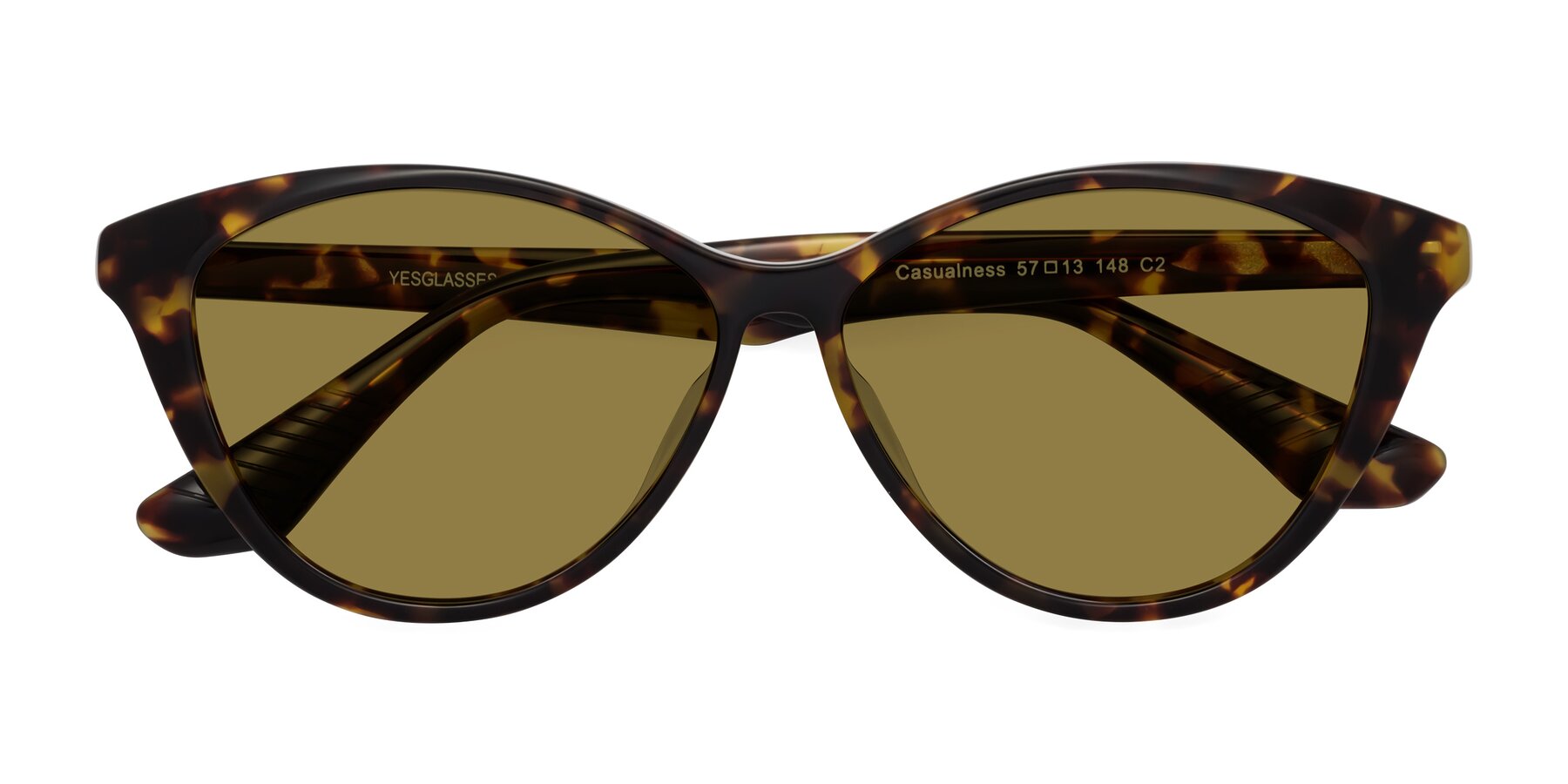 Folded Front of Casualness in Tortoise with Brown Polarized Lenses