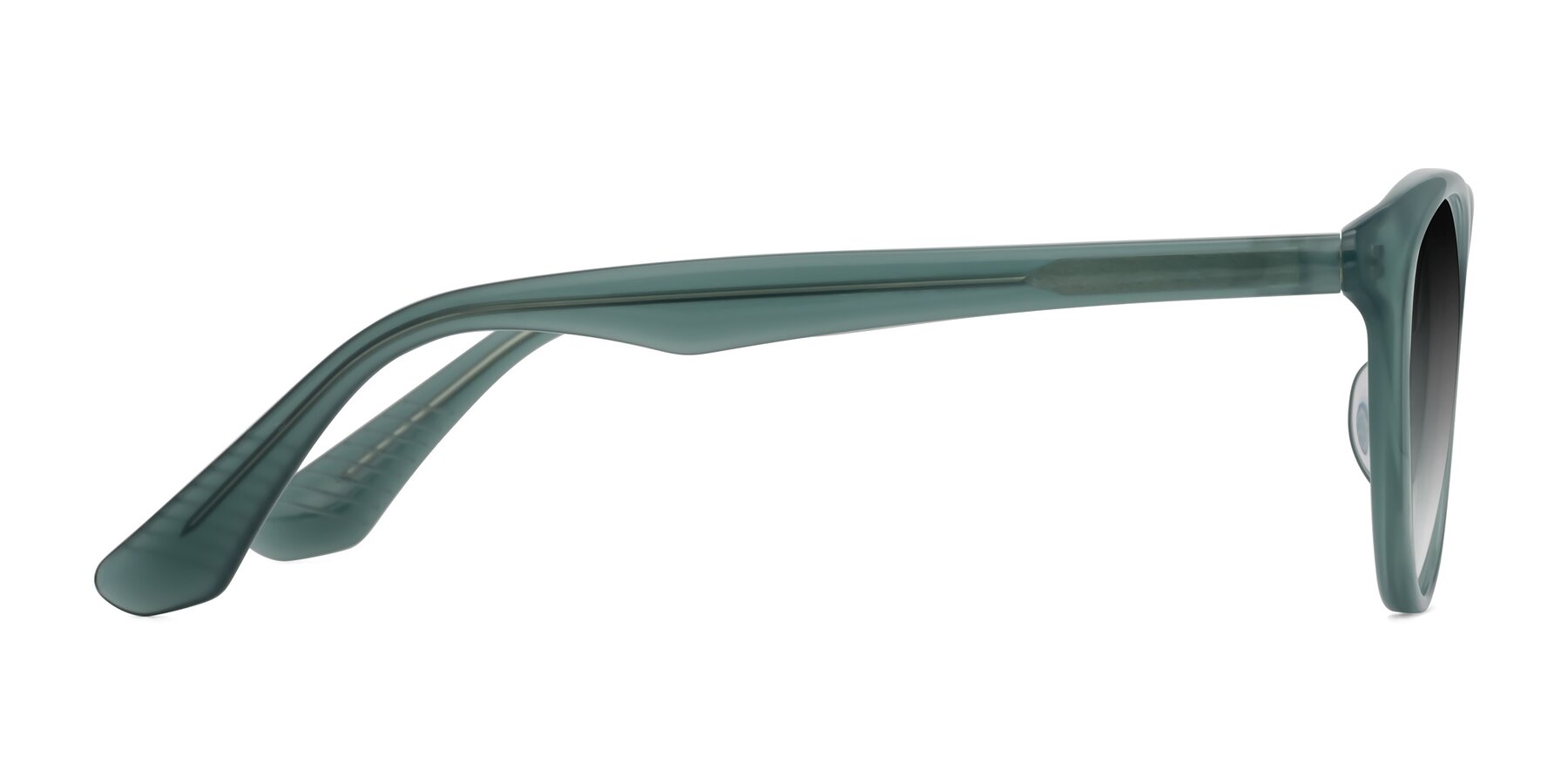 Side of Casualness in Teal with Gray Gradient Lenses